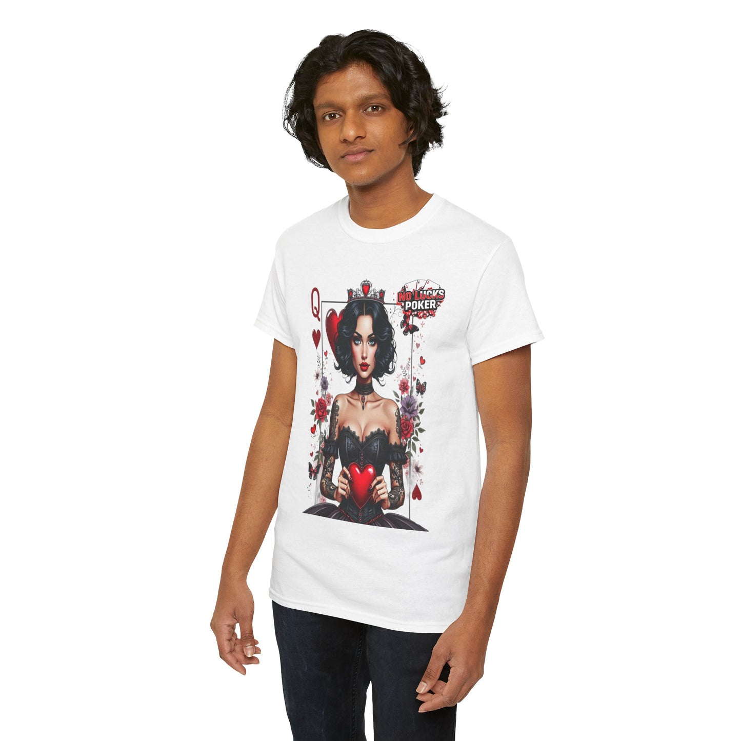 Gothic Queen of Hearts Poker T-Shirt | Dark Poker Apparel – Unisex Fit