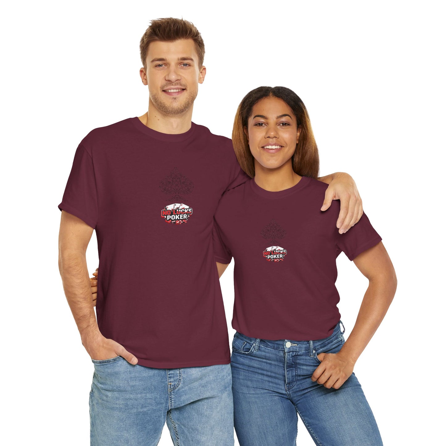 No Lucks Given Logo Poker T-Shirt | Built for Players, Not Luck