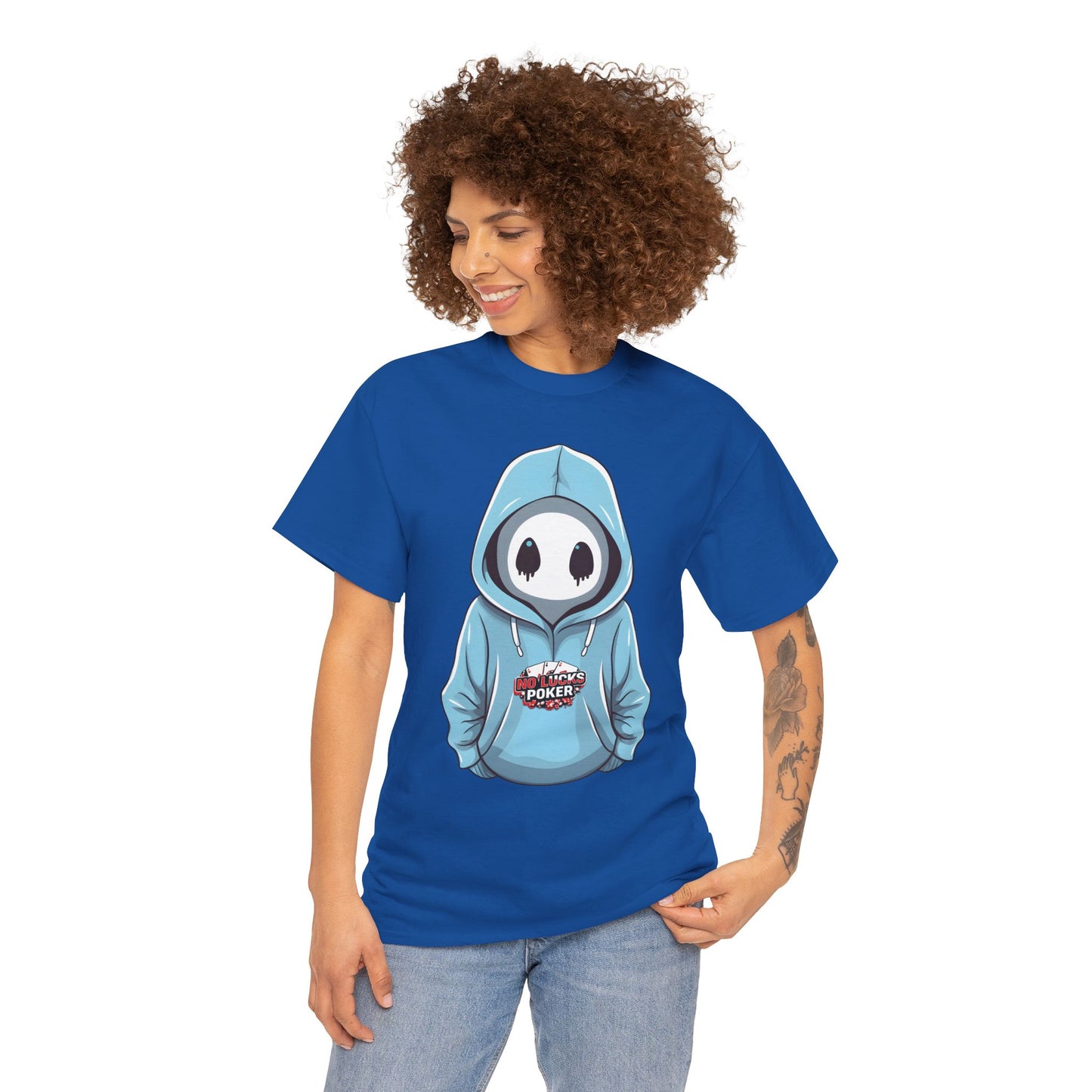 No Lucks Given – Mysterious Hoodie Player Poker Tee