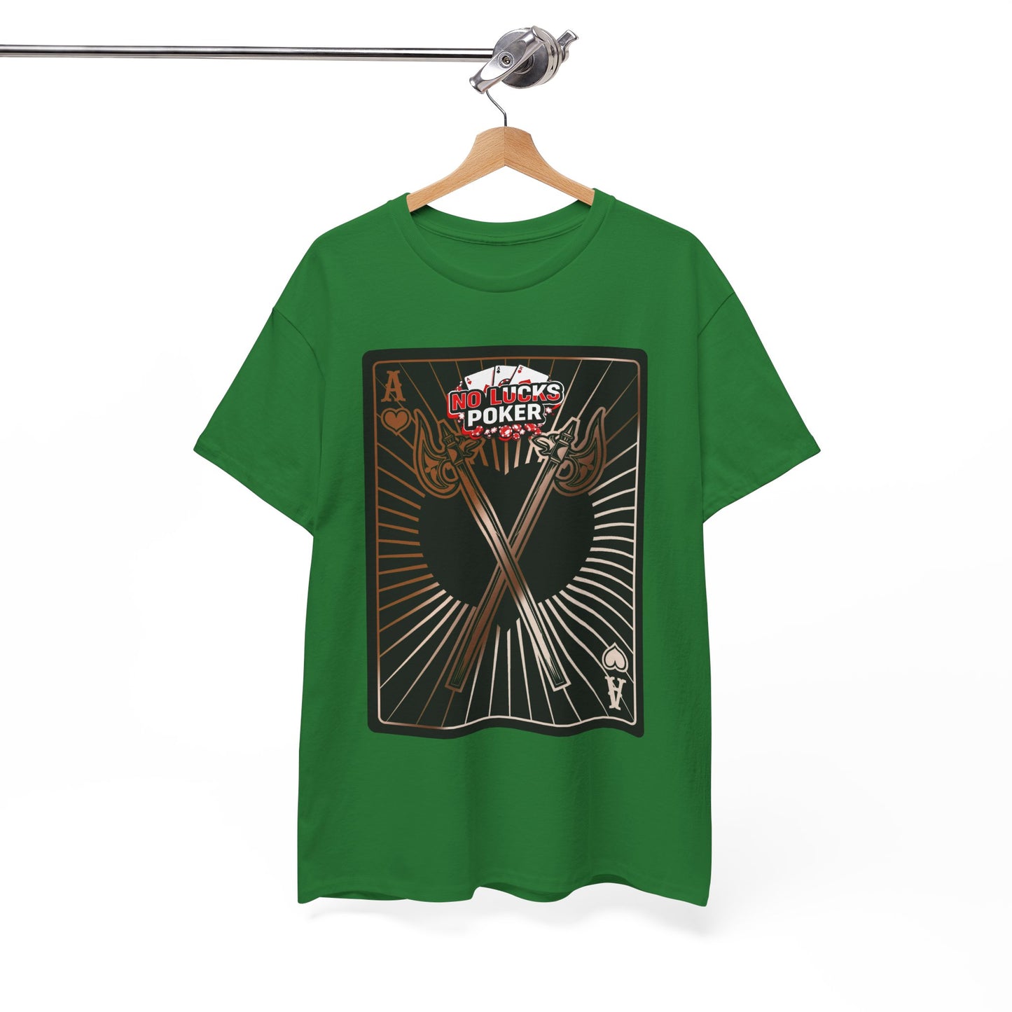 No Lucks Given: Ace of Hearts & Axes – Poker T-Shirt