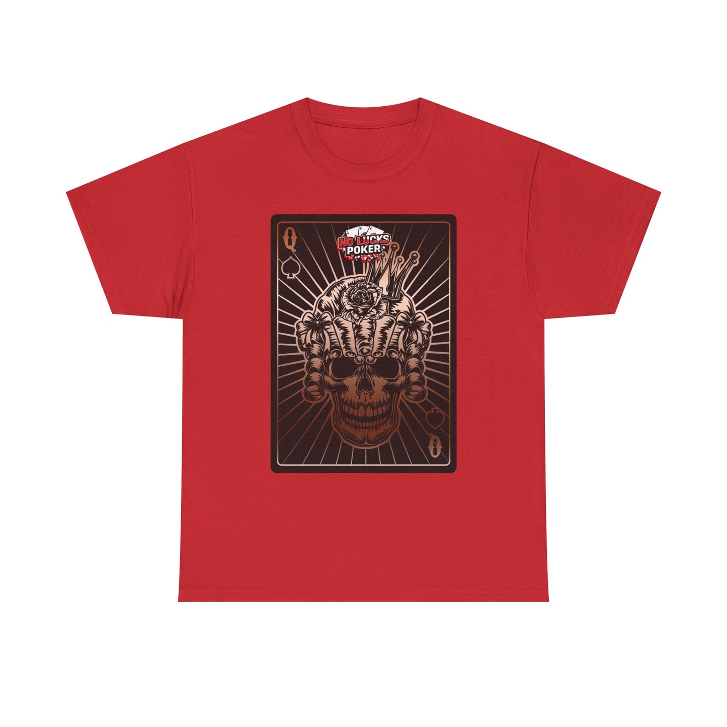 No Lucks Given – Angry Queen of Spades Poker Tee (Copper Edition)