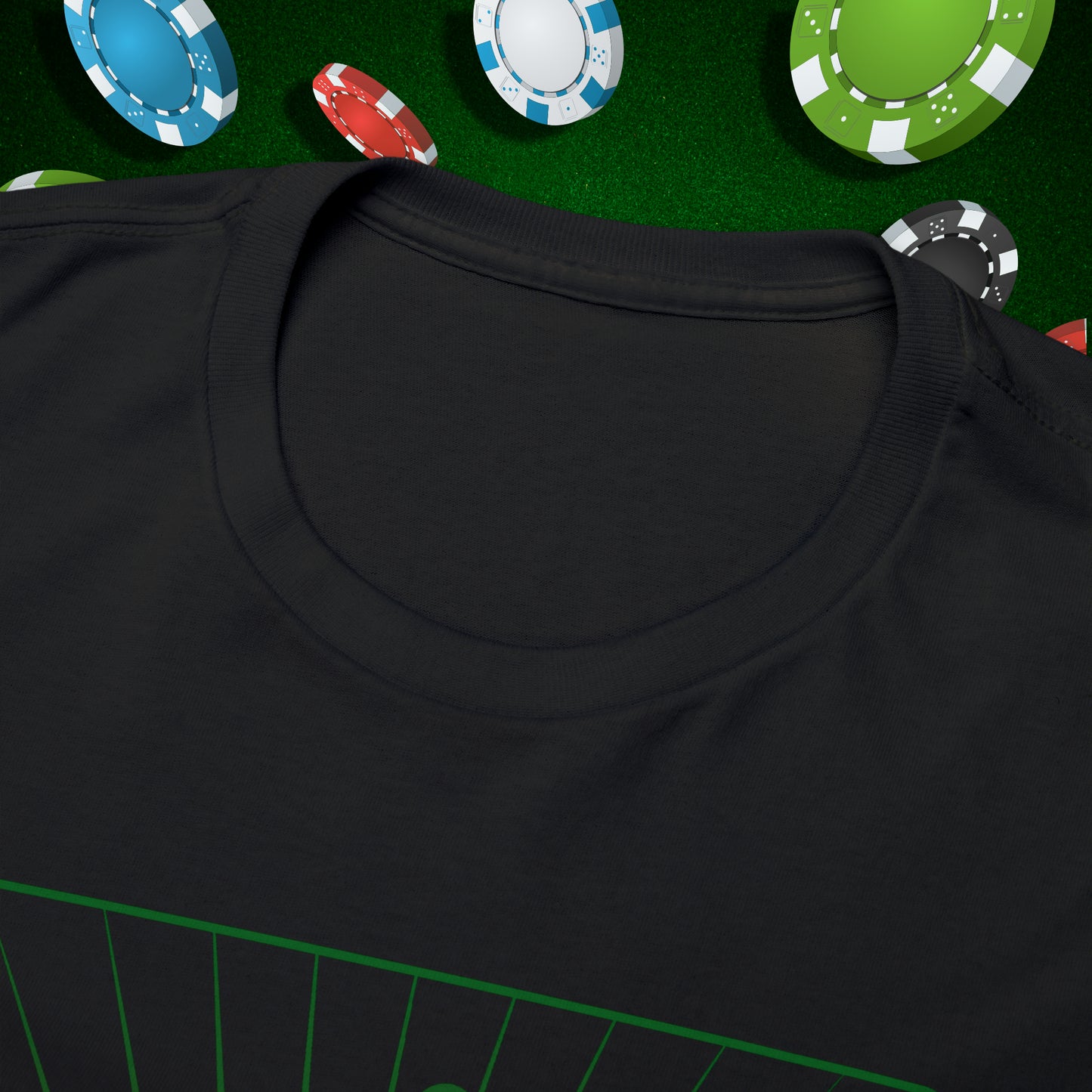 No Lucks Given Angry Queen of Spades Green Red Poker T-Shirt Must have Good Luck All-in