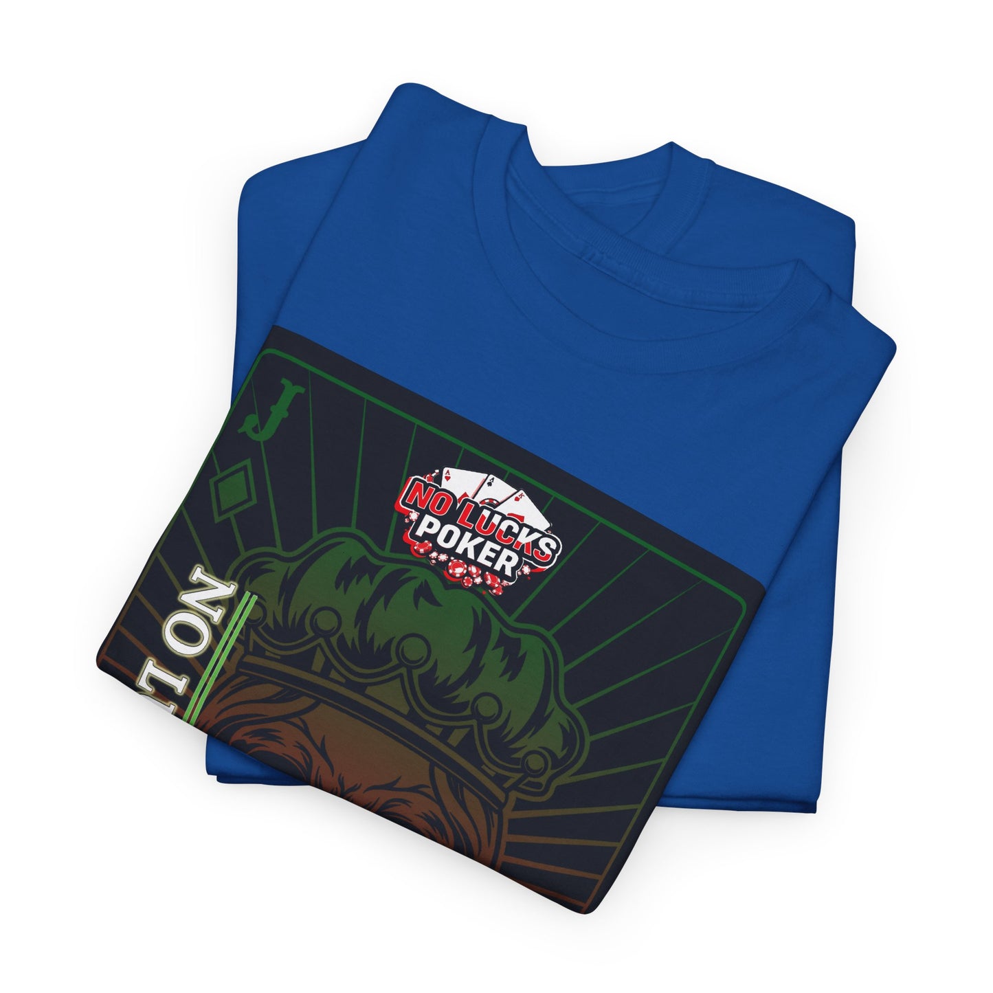 No Lucks Given – Jack Skull Crown Poker Tee (Green & Red Edition)