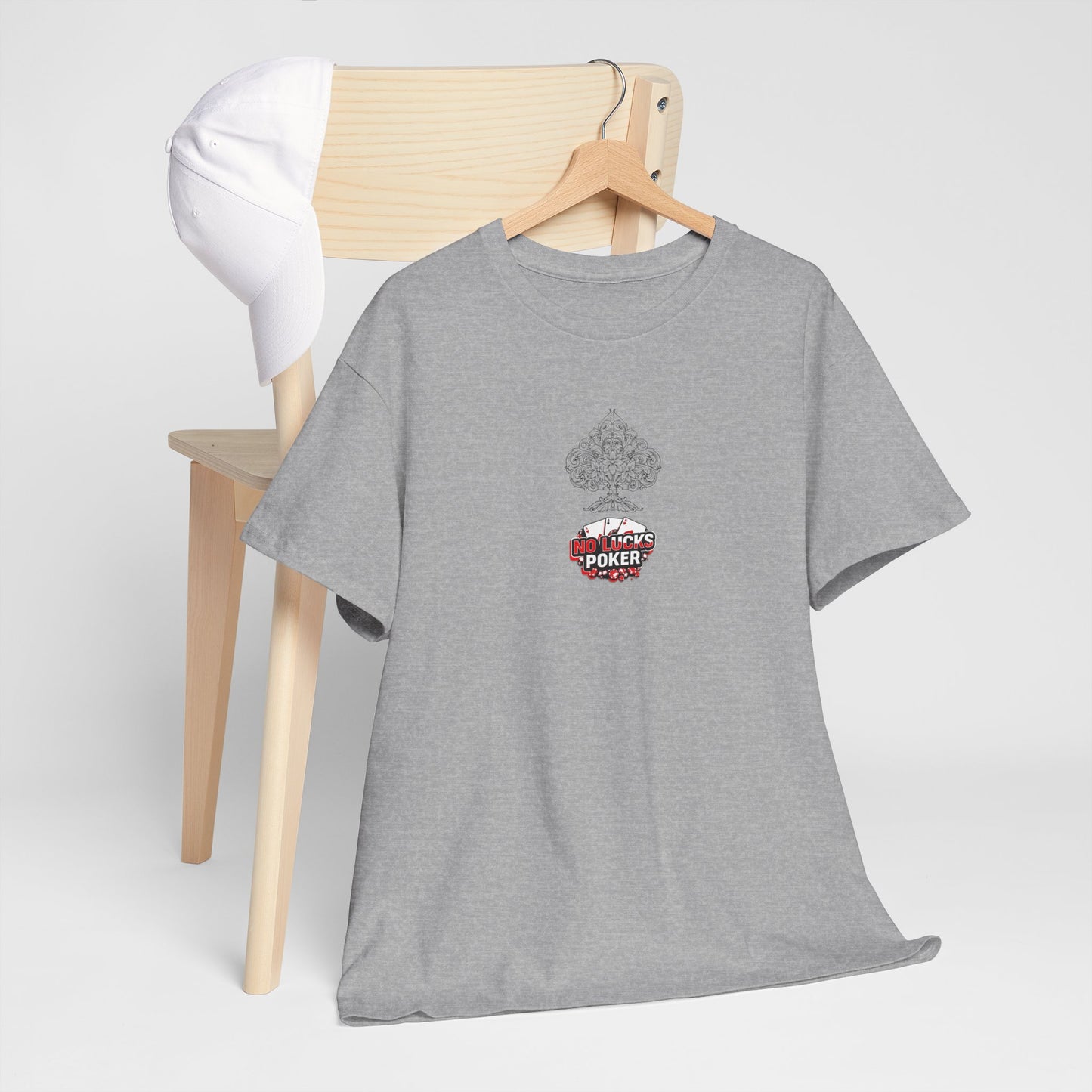 No Lucks Given Logo Poker T-Shirt | Built for Players, Not Luck