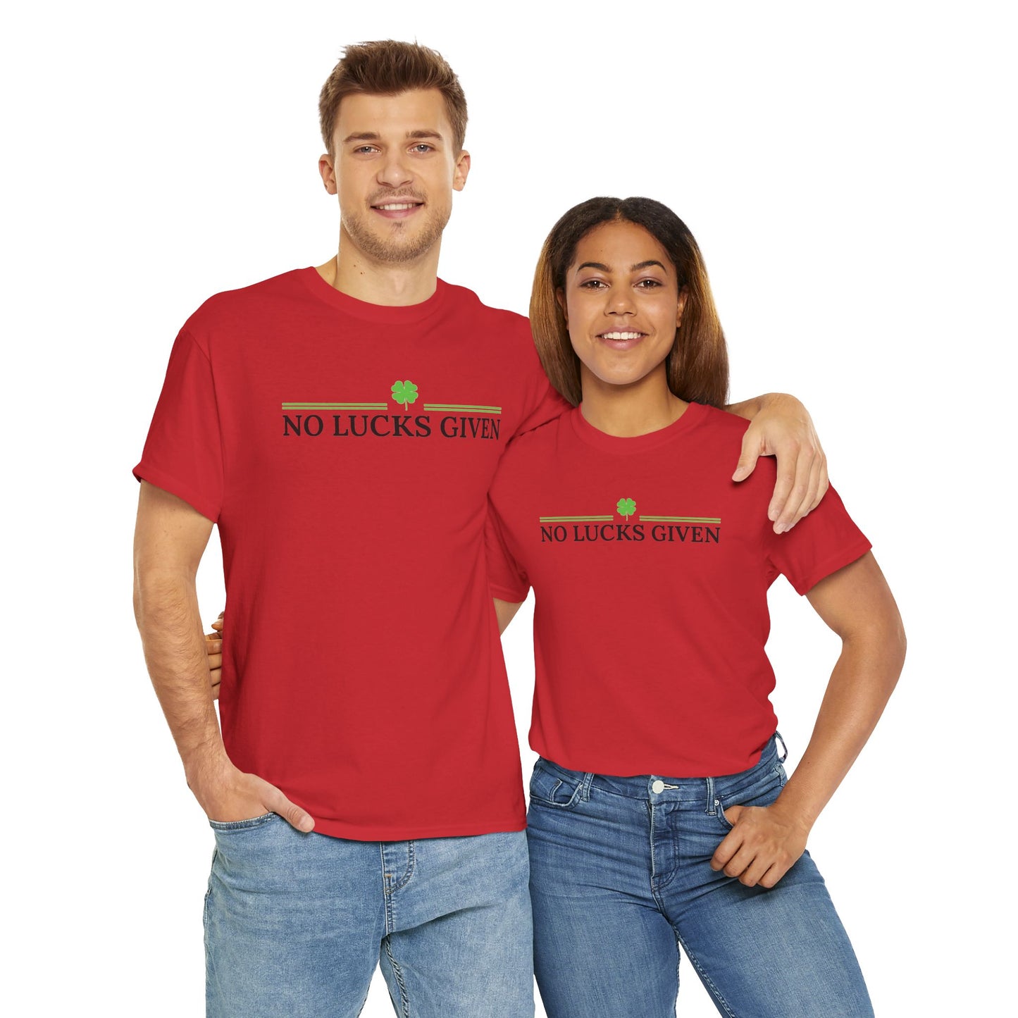 No Lucks Given – Classic Logo Poker Tee (Good Luck, All In)