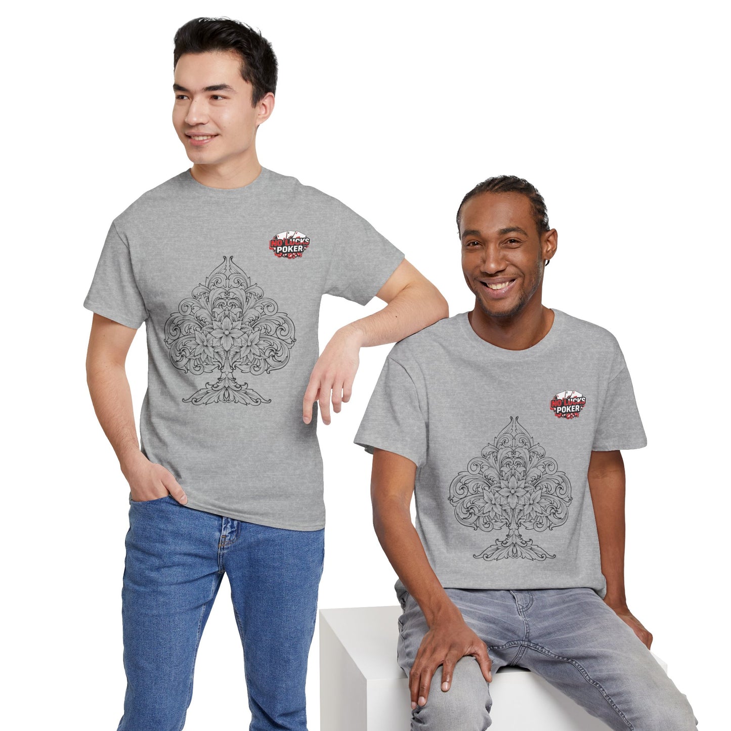 No Lucks Given – Spade Poker T-Shirt (Good Luck, All In)