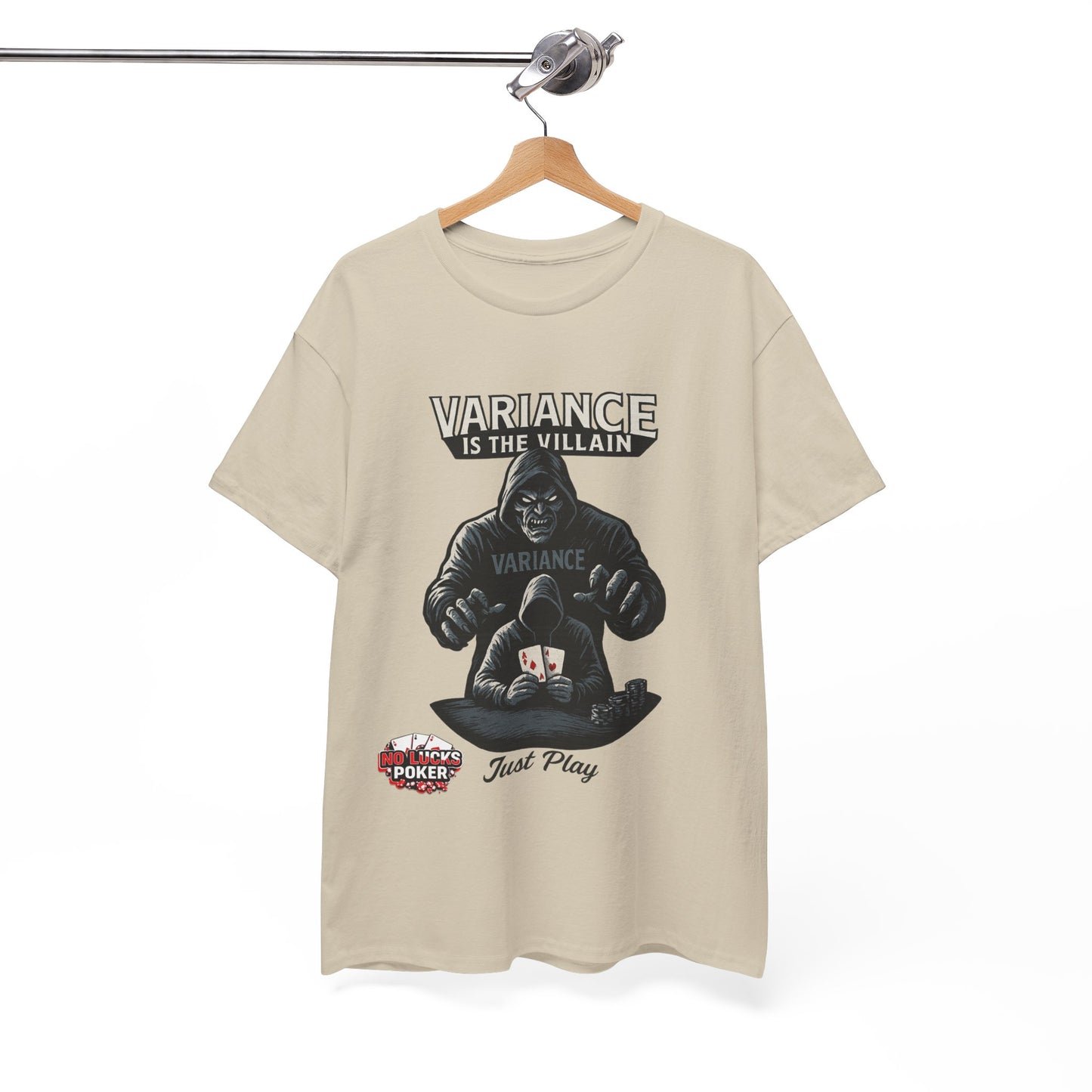 Variance is the Villain Poker T-Shirt | Zero Lucks – Fight the Swings