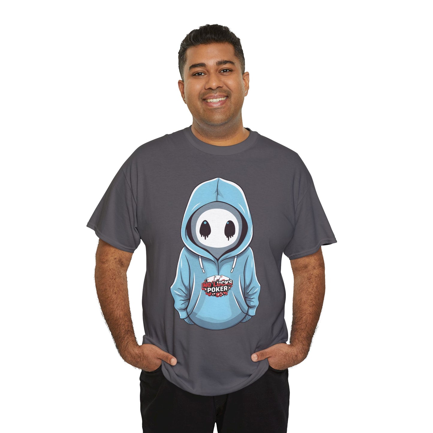 No Lucks Given – Mysterious Hoodie Player Poker Tee