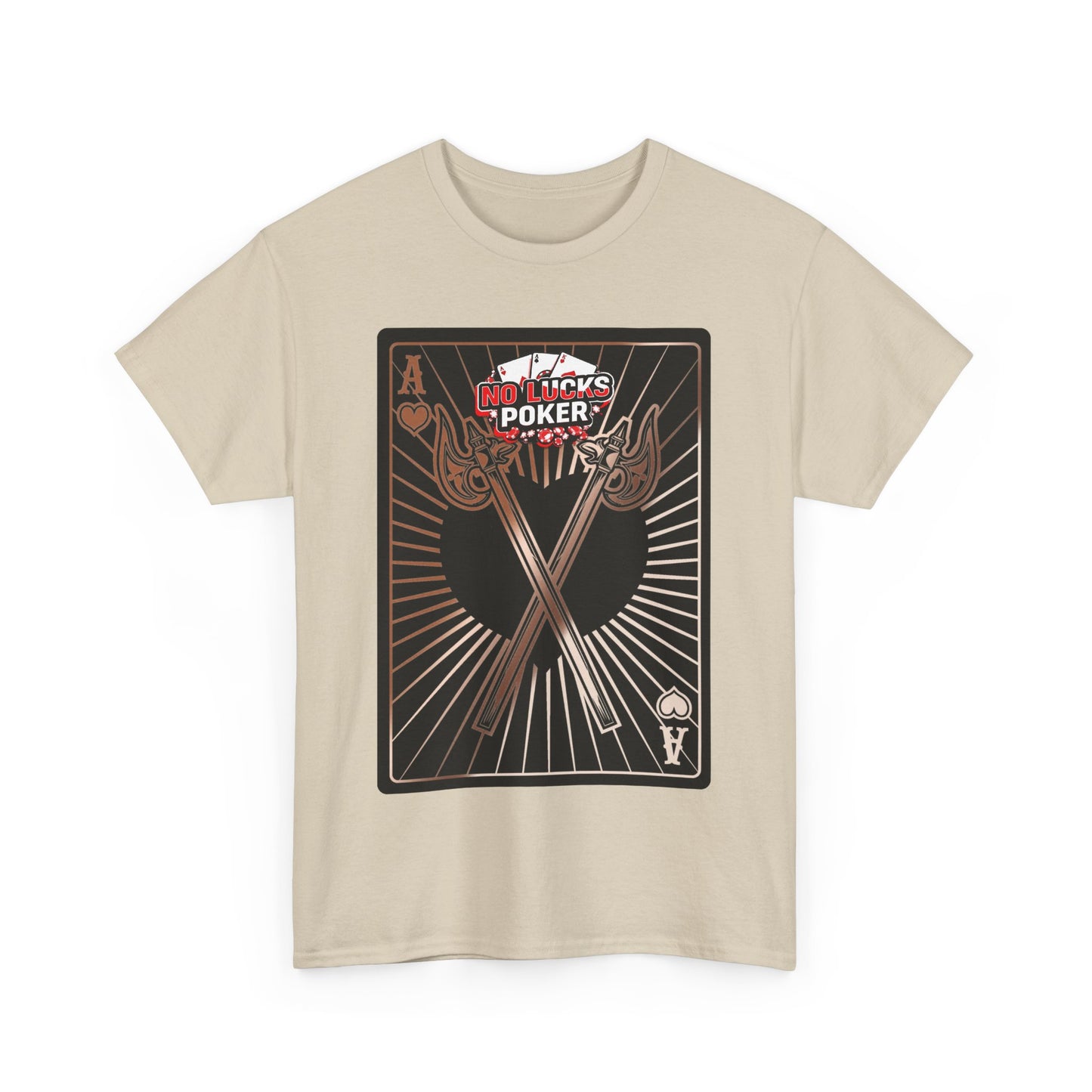 No Lucks Given: Ace of Hearts & Axes – Poker T-Shirt