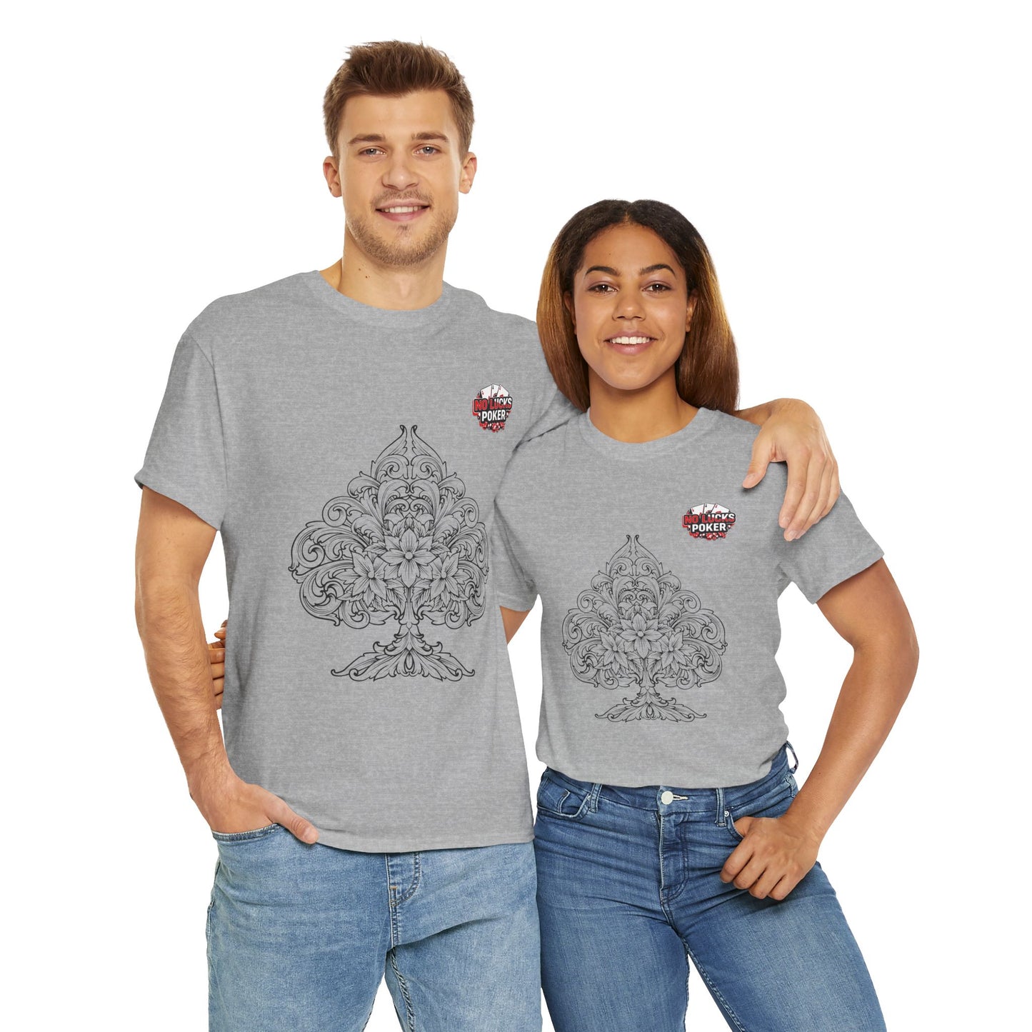 No Lucks Given – Spade Poker T-Shirt (Good Luck, All In)
