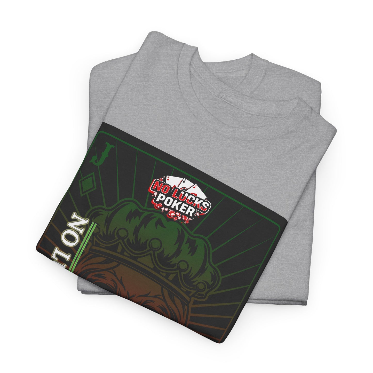 No Lucks Given – Jack Skull Crown Poker Tee (Green & Red Edition)