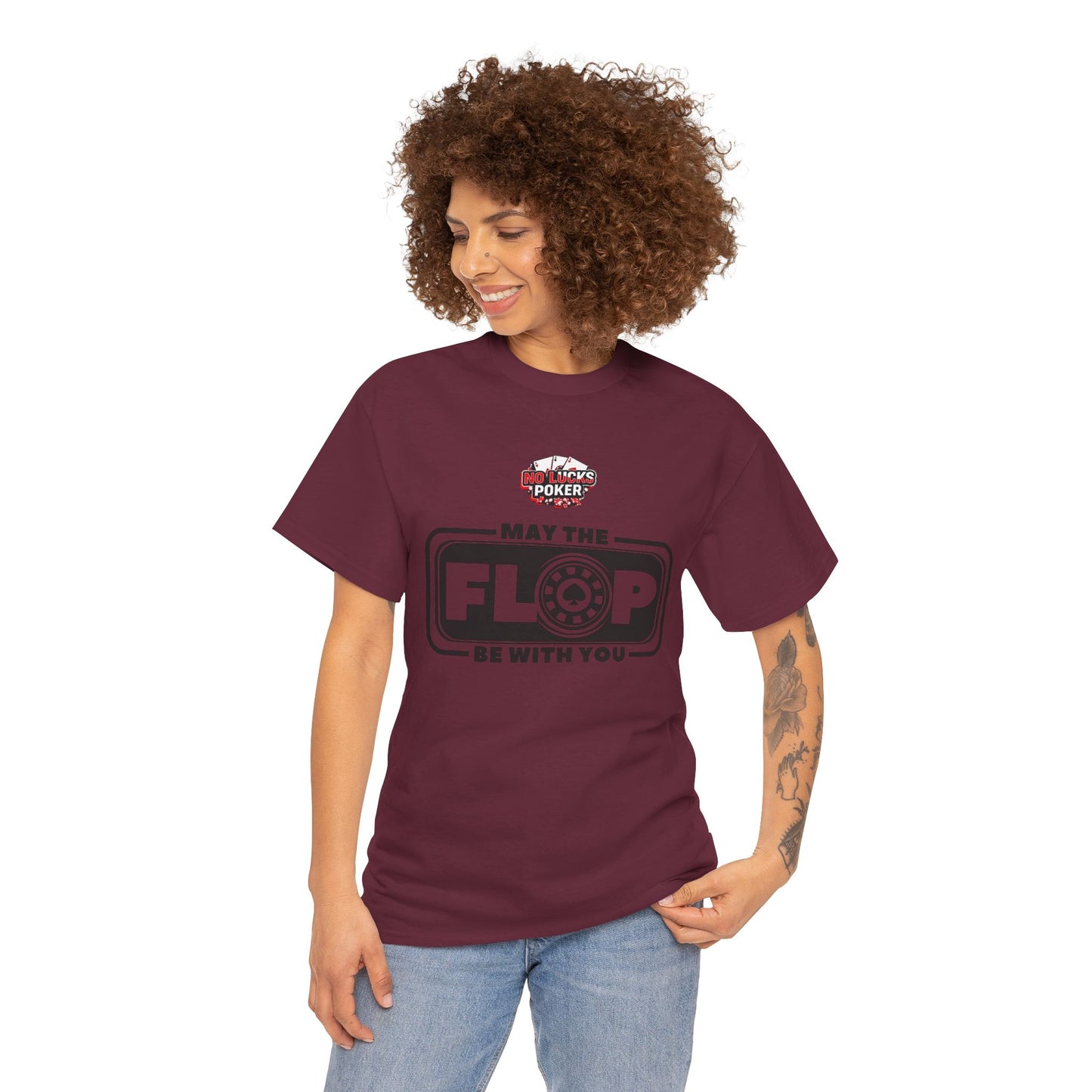 Zero Lucks – “May the Flop Be With You” Poker Logo Tee