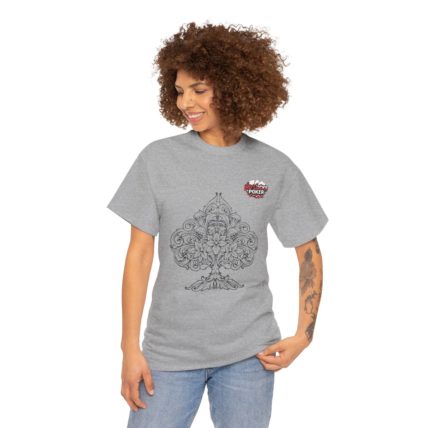 No Lucks Given – Spade Poker T-Shirt (Good Luck, All In)