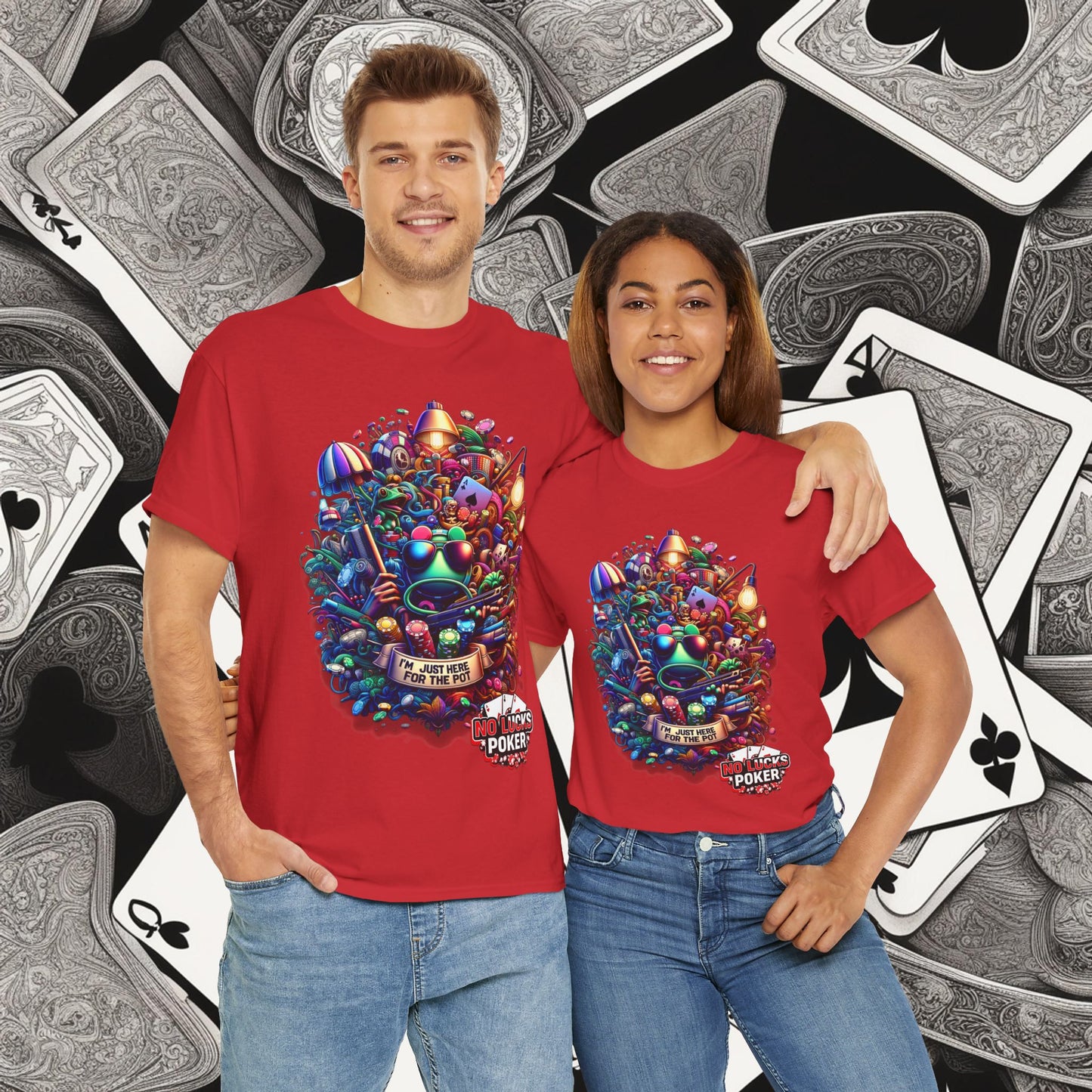 I'm Just here for the Pot unisex heavy cotton tee Poker Apparel