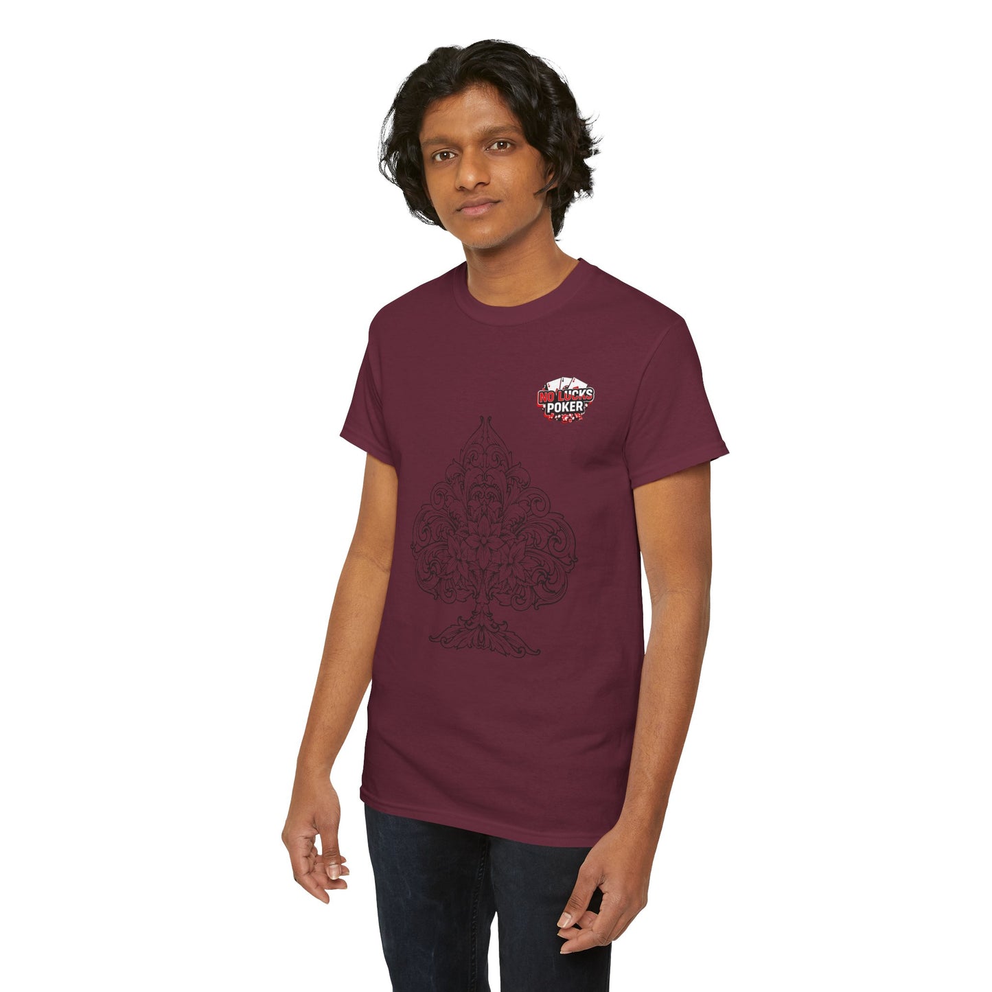No Lucks Given – Spade Poker T-Shirt (Good Luck, All In)