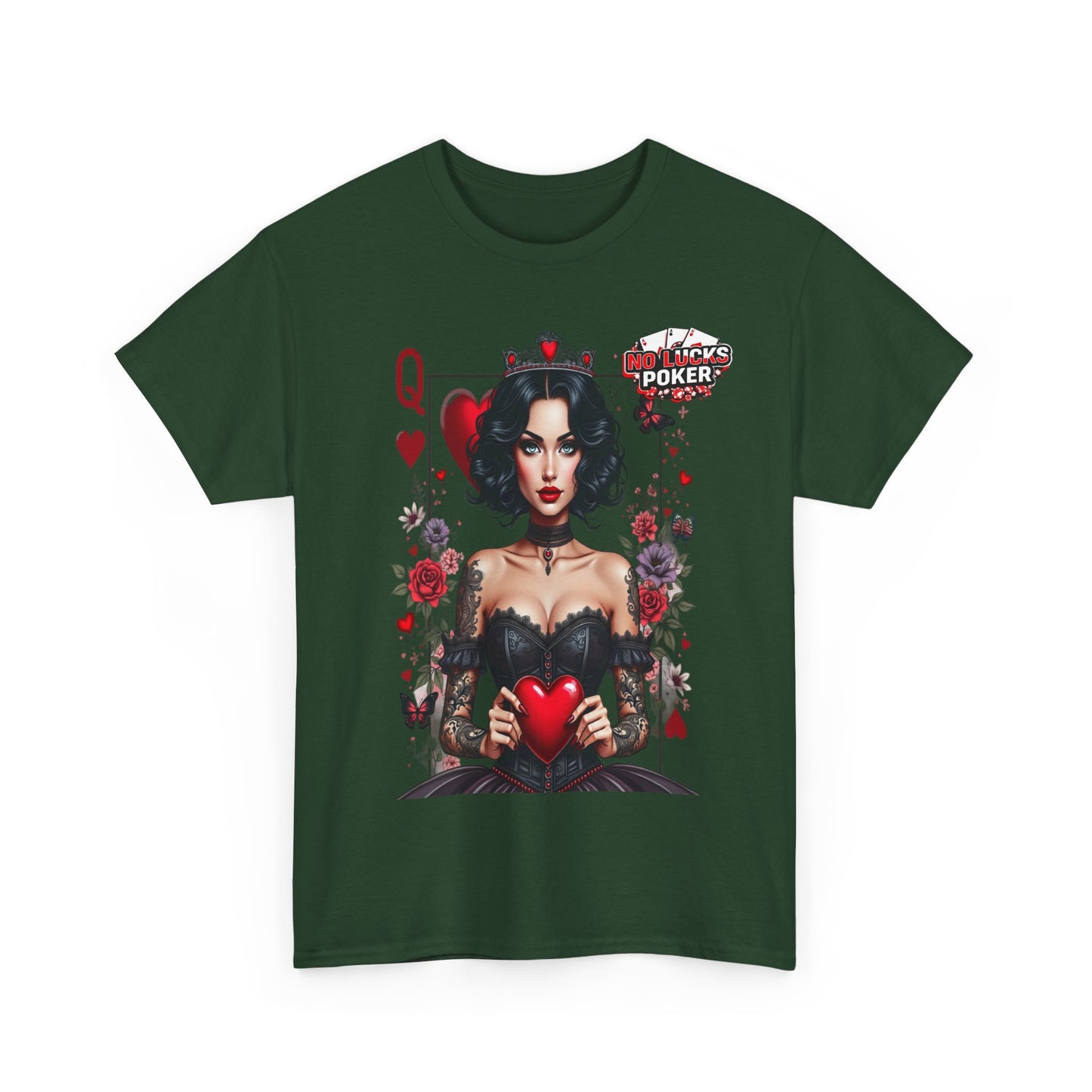 Gothic Queen of Hearts Poker T-Shirt | Dark Poker Apparel – Unisex Fit