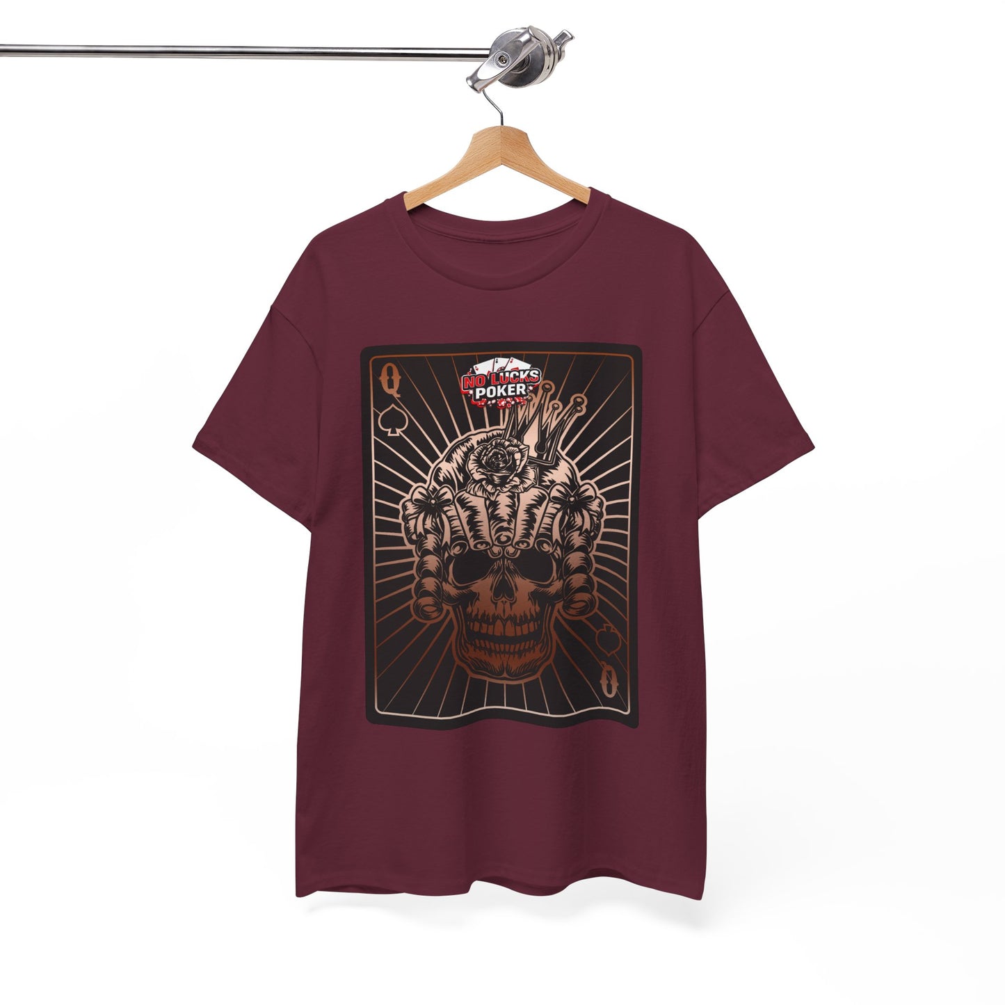 No Lucks Given – Angry Queen of Spades Poker Tee (Copper Edition)