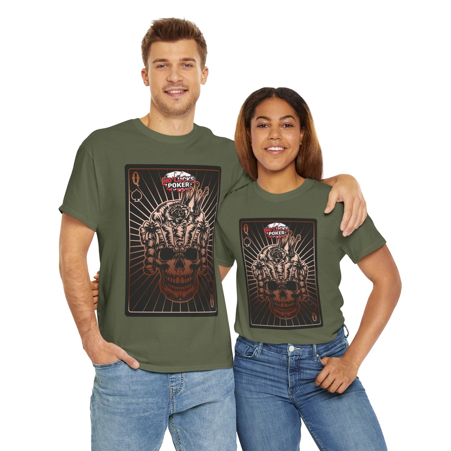 No Lucks Given – Angry Queen of Spades Poker Tee (Copper Edition)