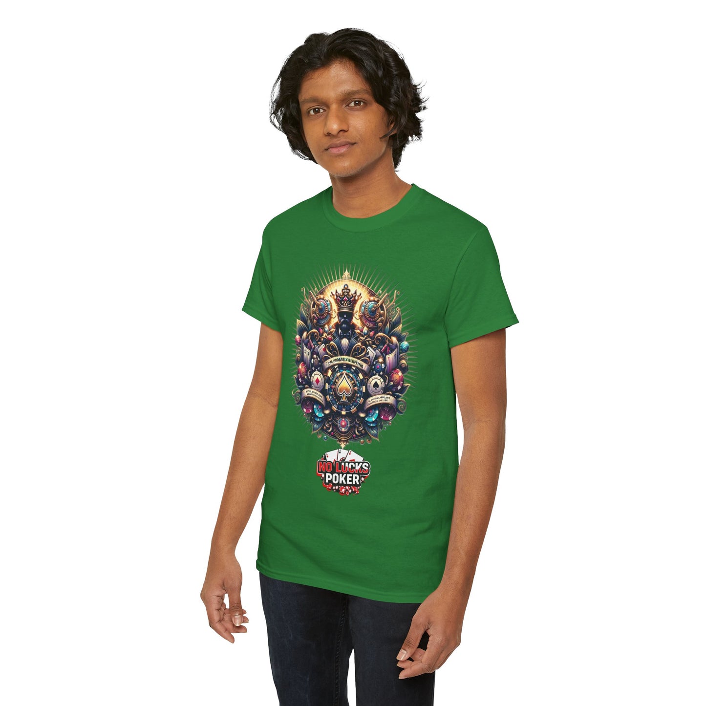 I'm Probably Bluffing unisex heavy cotton tee Poker Apparel