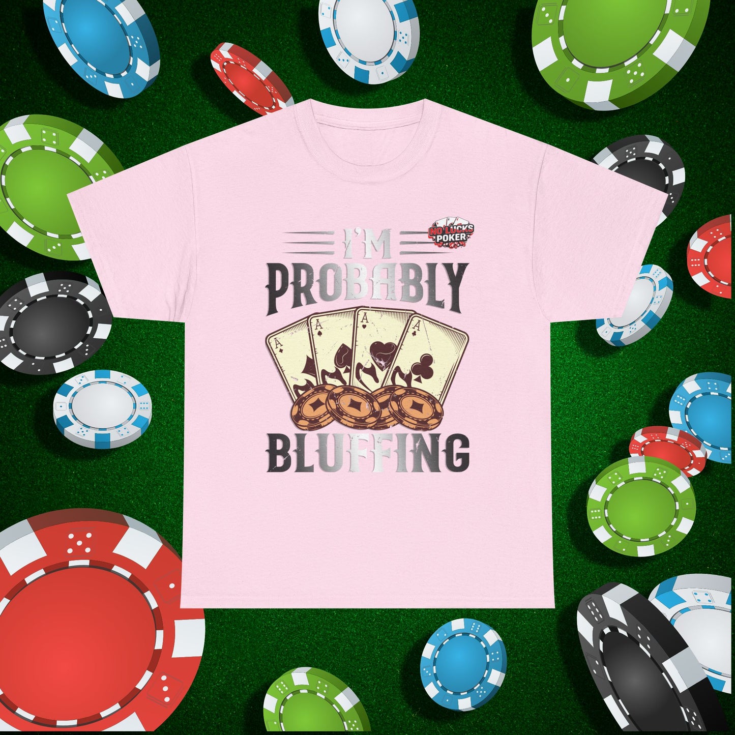 I'm Probably Bluffing Unisex Heavy Cotton Tee