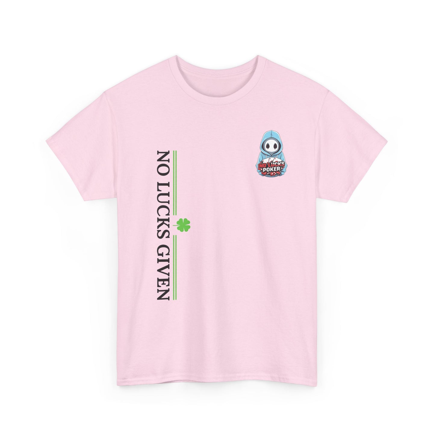 No Lucks Given – Ghost Logo Poker T-Shirt | Stealth Blackout Style