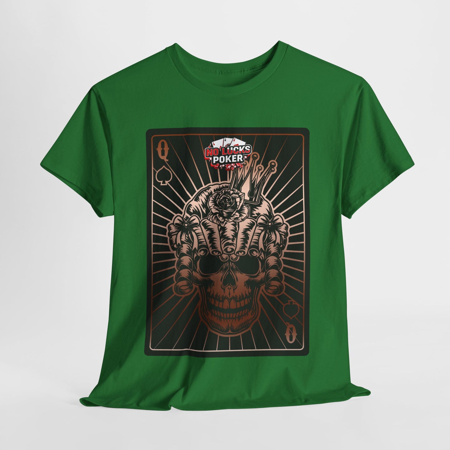 No Lucks Given – Angry Queen of Spades Poker Tee (Copper Edition)