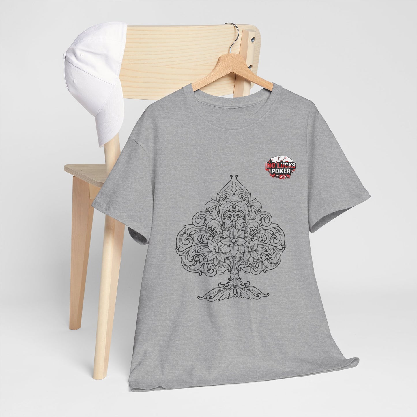 No Lucks Given – Spade Poker T-Shirt (Good Luck, All In)