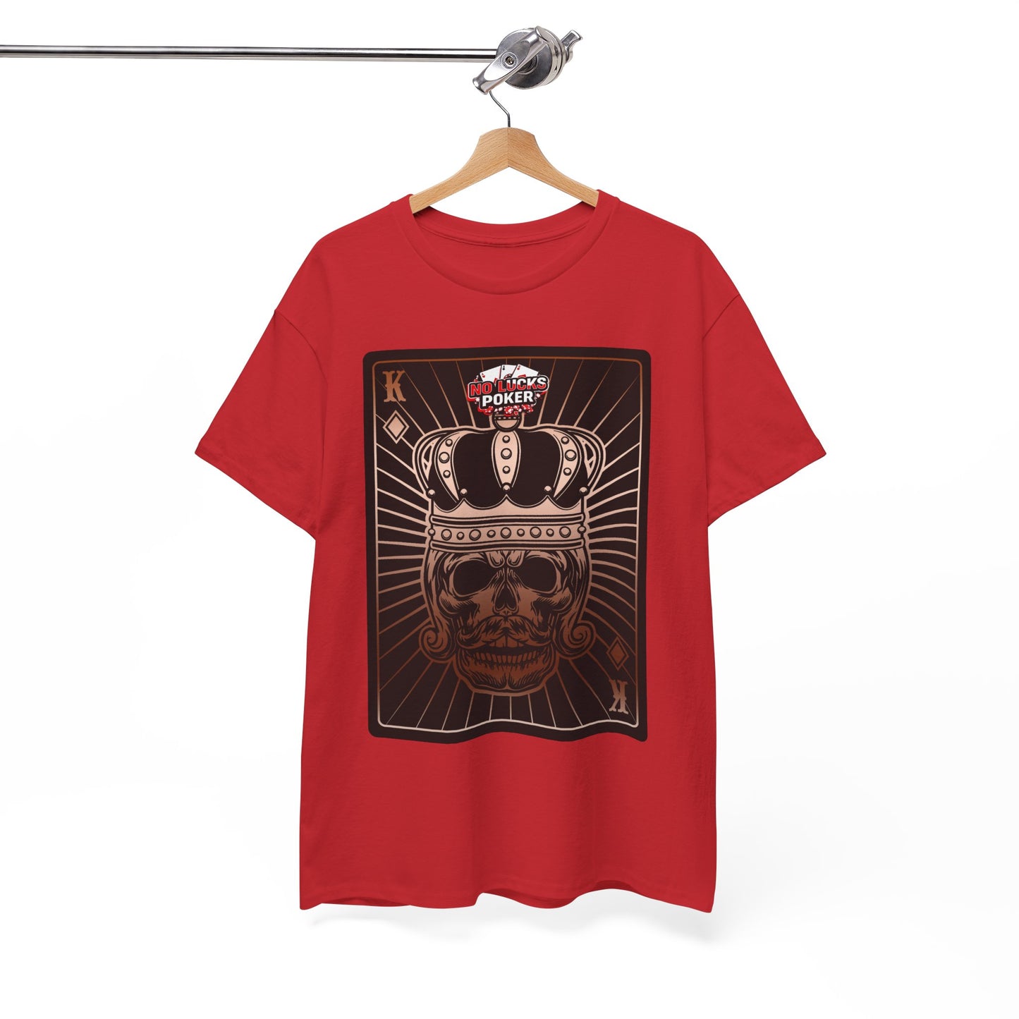 No Lucks Given Royal Skull King of Diamonds Copper Poker T-Shirt Must have Good Luck All-in