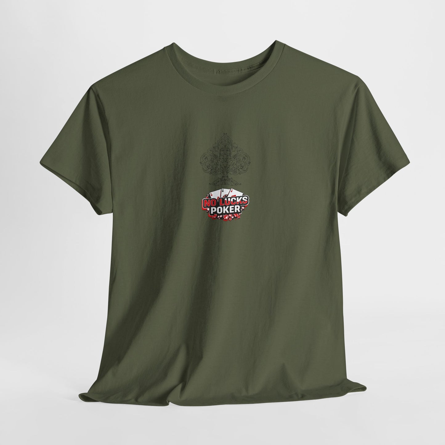 No Lucks Given Logo Poker T-Shirt | Built for Players, Not Luck