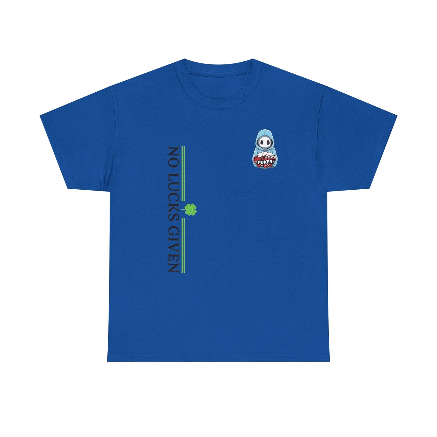 No Lucks Given – Ghost Logo Poker T-Shirt | Stealth Blackout Style