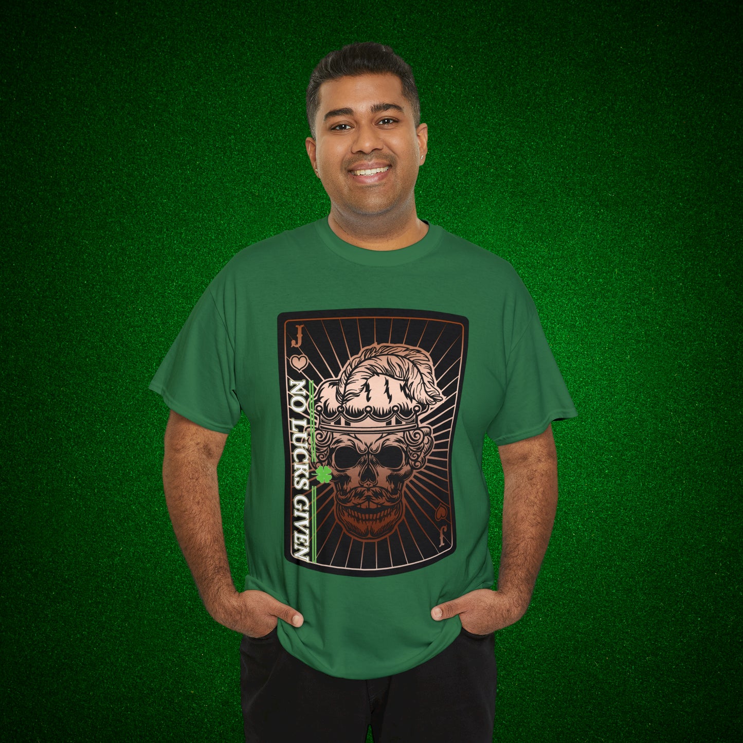 No Lucks Given Angry Jack of Hearts Copper Poker T-Shirt Must have Good Luck All-in
