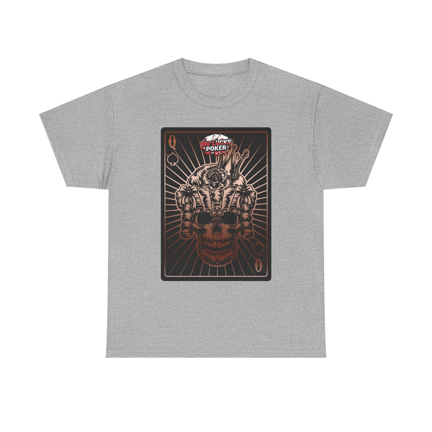 No Lucks Given – Angry Queen of Spades Poker Tee (Copper Edition)