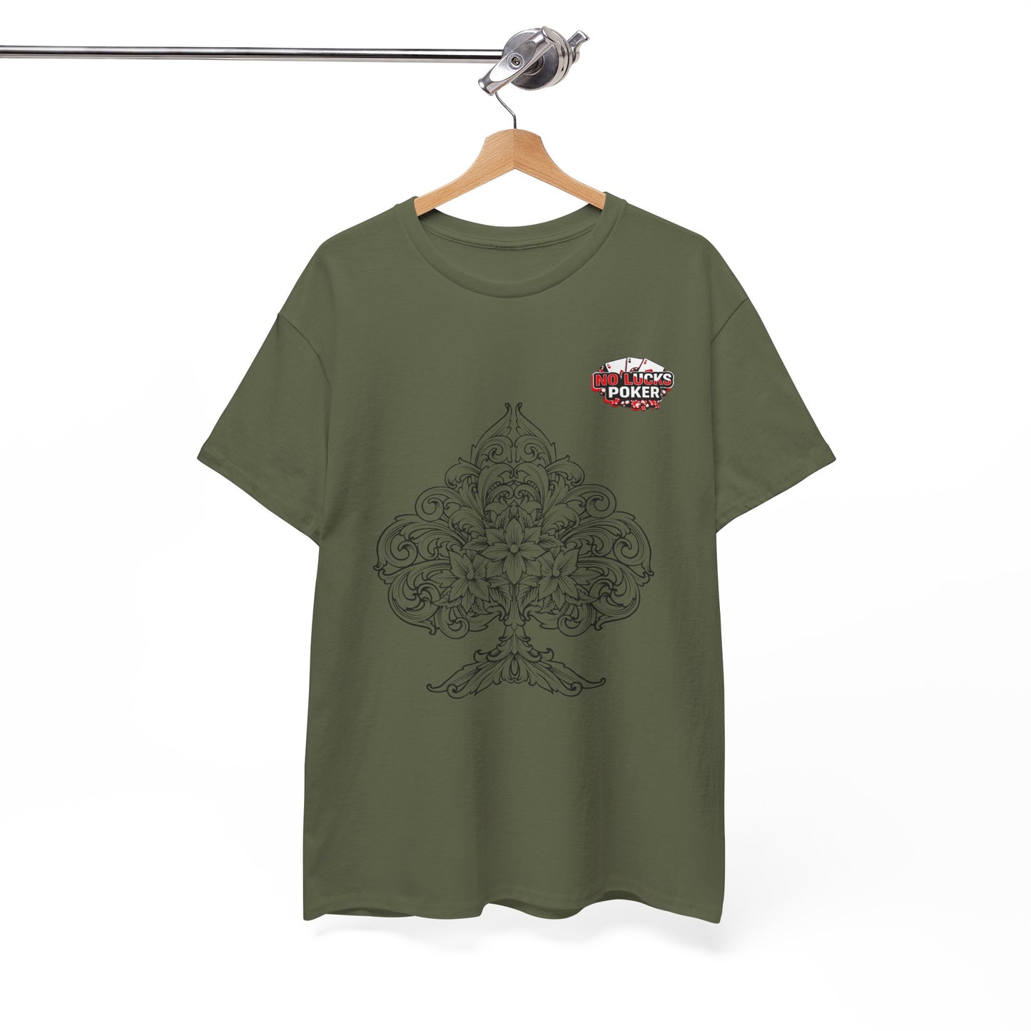 No Lucks Given – Spade Poker T-Shirt (Good Luck, All In)