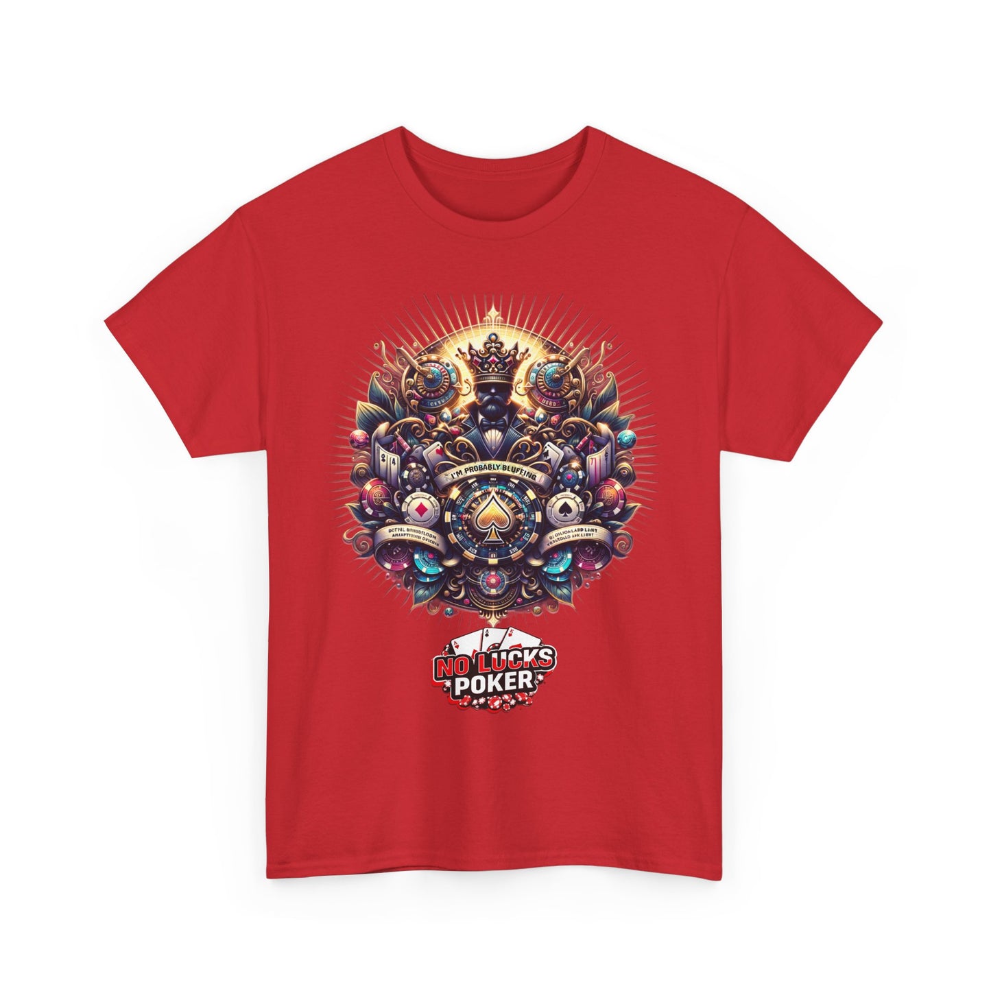 I'm Probably Bluffing unisex heavy cotton tee Poker Apparel
