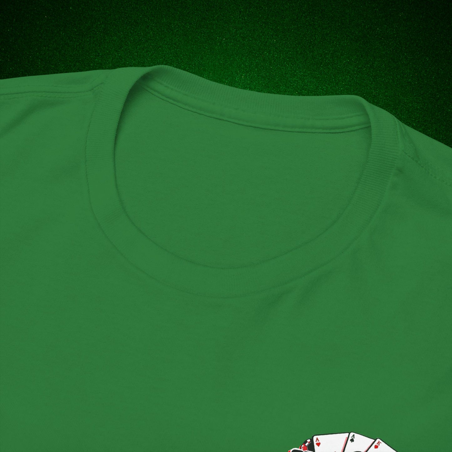 No Lucks Given Large Clover Poker T-Shirt Good Luck All-in