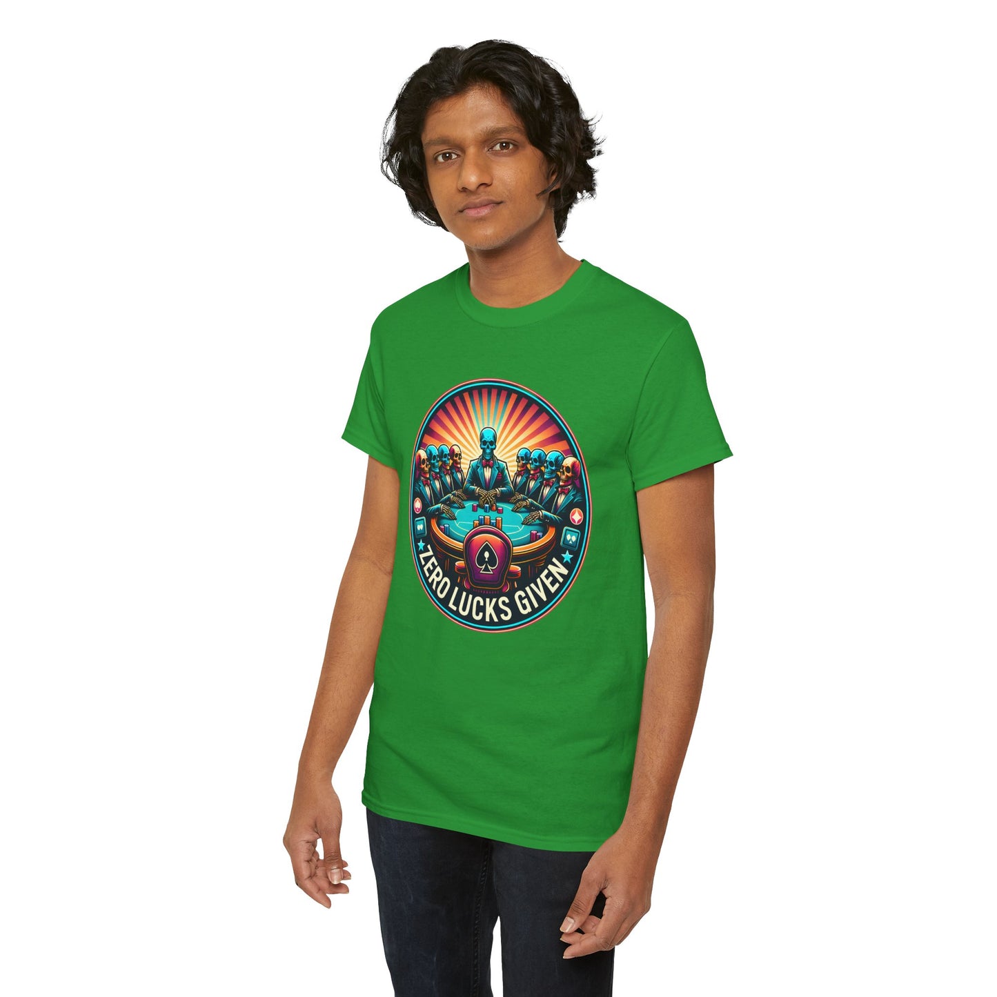 Zero Lucks Given unisex heavy cotton tee Poker Apparel