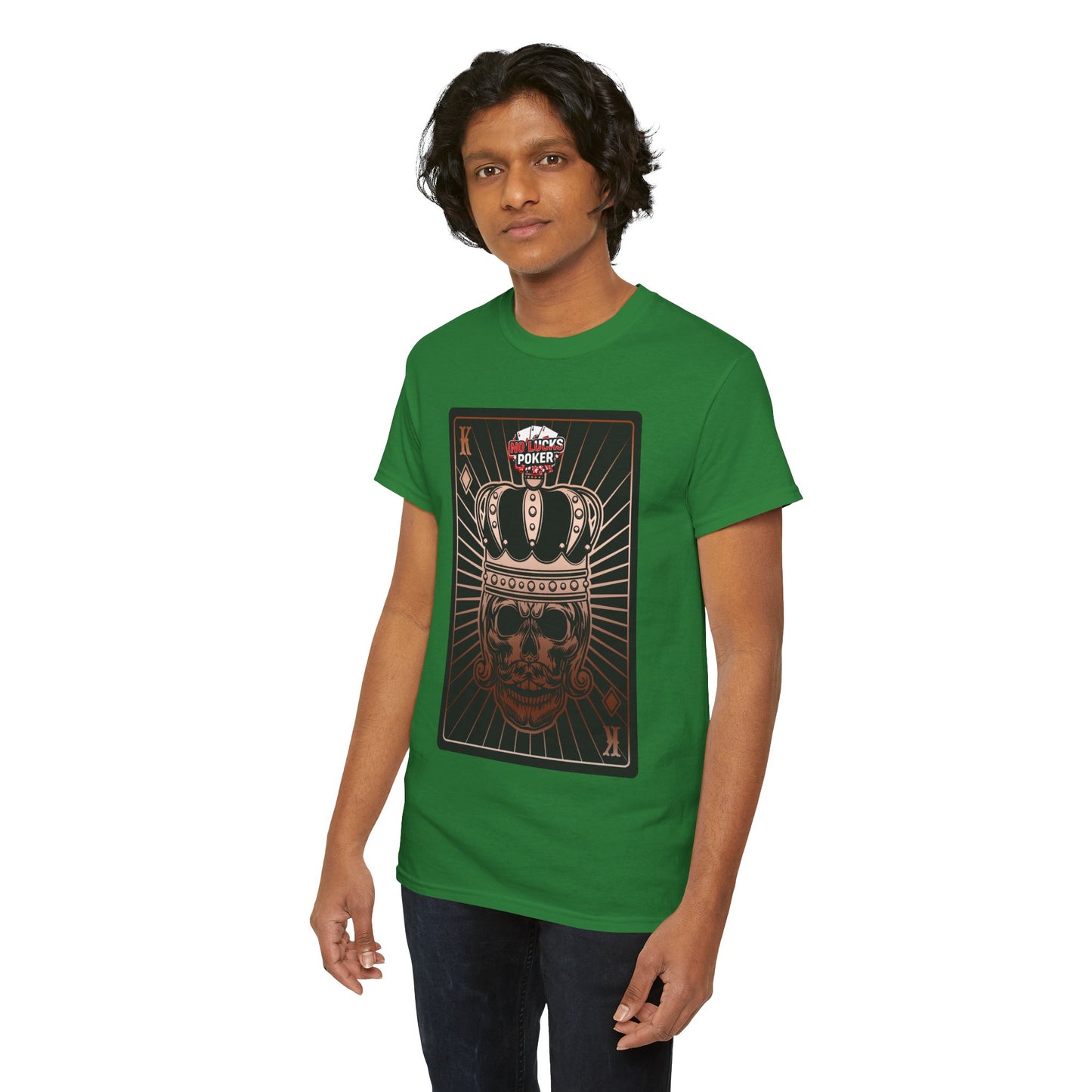No Lucks Given Royal Skull King of Diamonds Copper Poker T-Shirt Must have Good Luck All-in