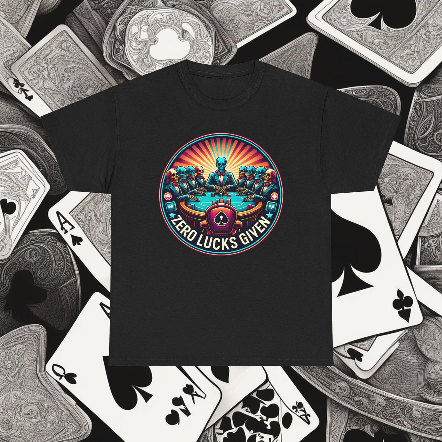 Zero Lucks Given unisex heavy cotton tee Poker Apparel