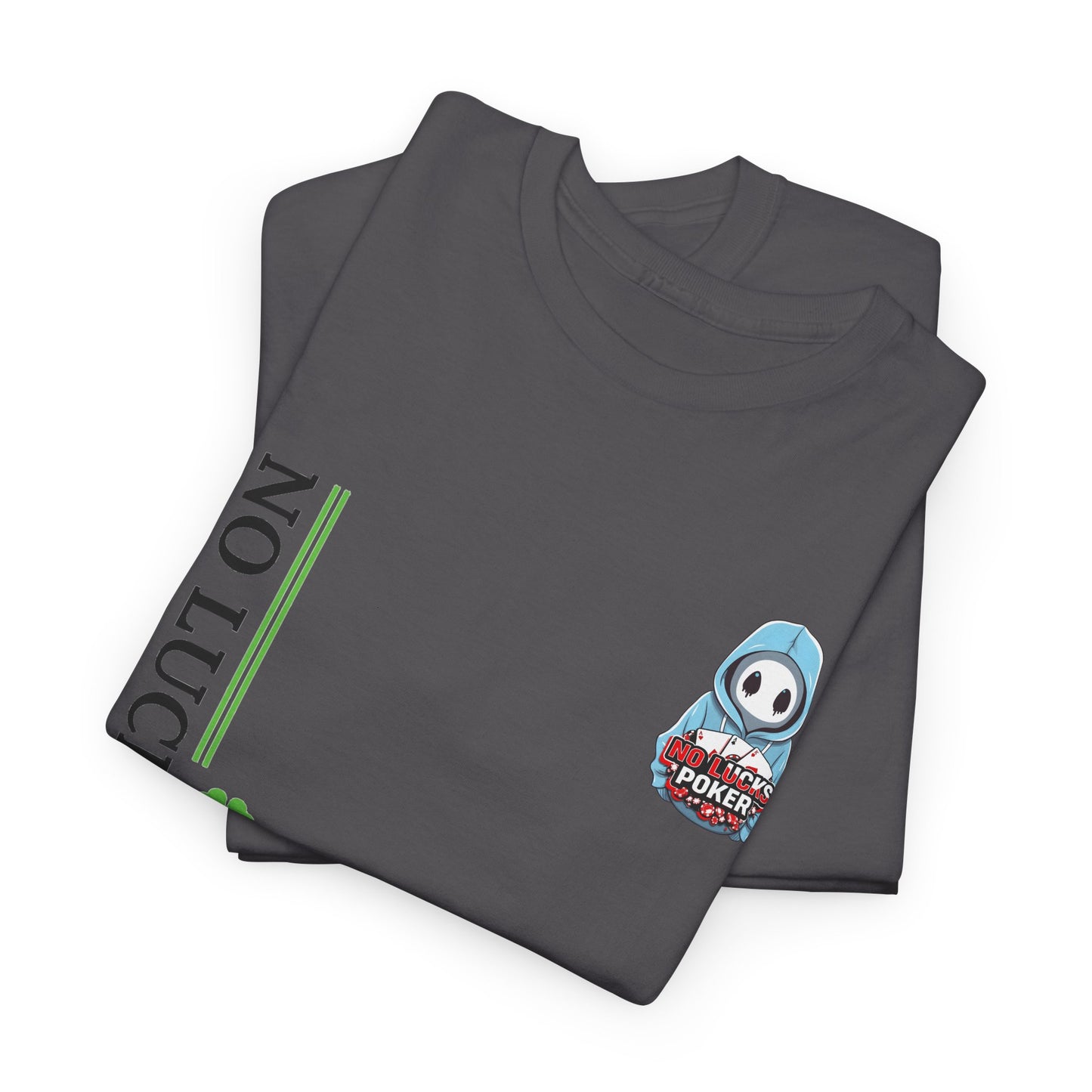 No Lucks Given – Ghost Logo Poker T-Shirt | Stealth Blackout Style