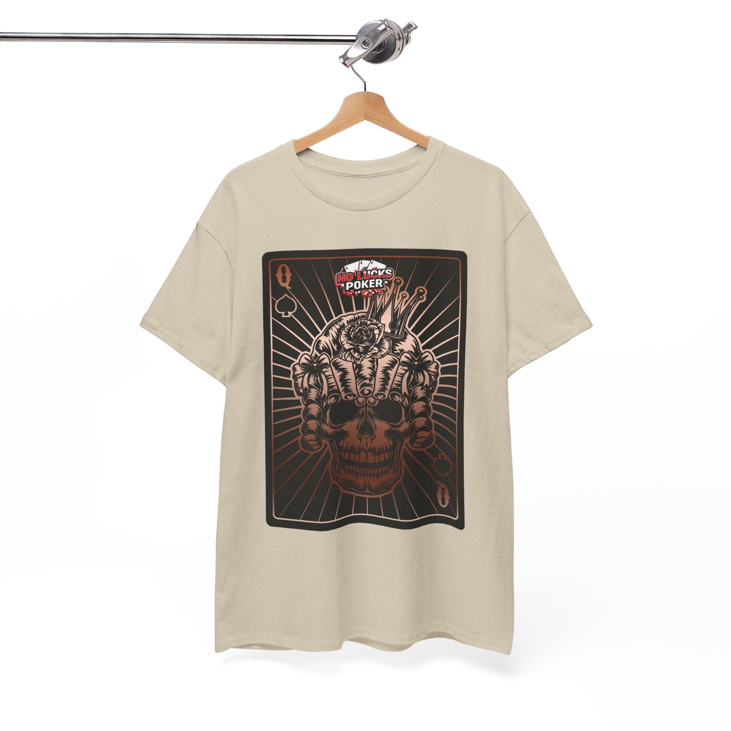 No Lucks Given – Angry Queen of Spades Poker Tee (Copper Edition)