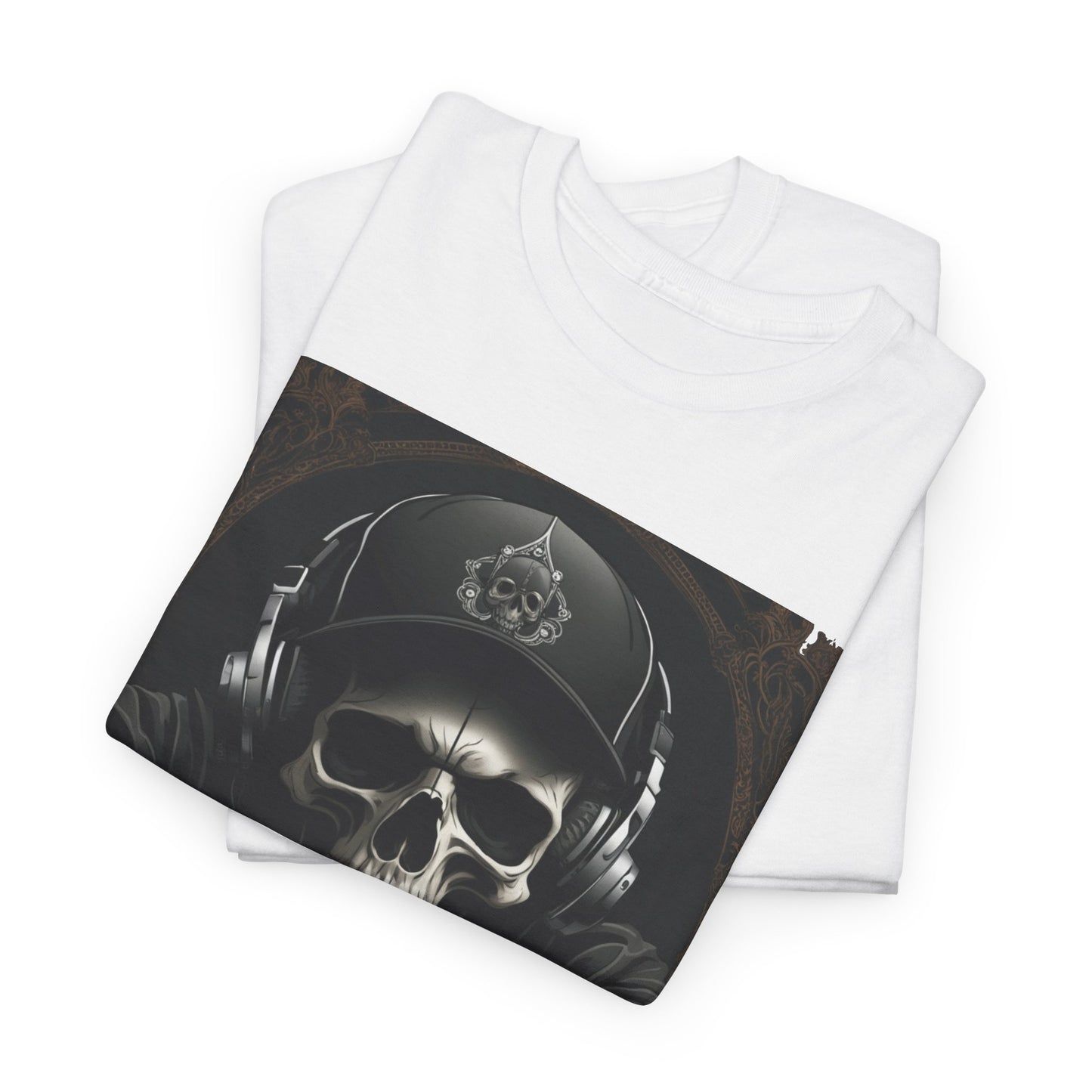No Lucks Given – Hoodie Skull & Headphones Poker Tee