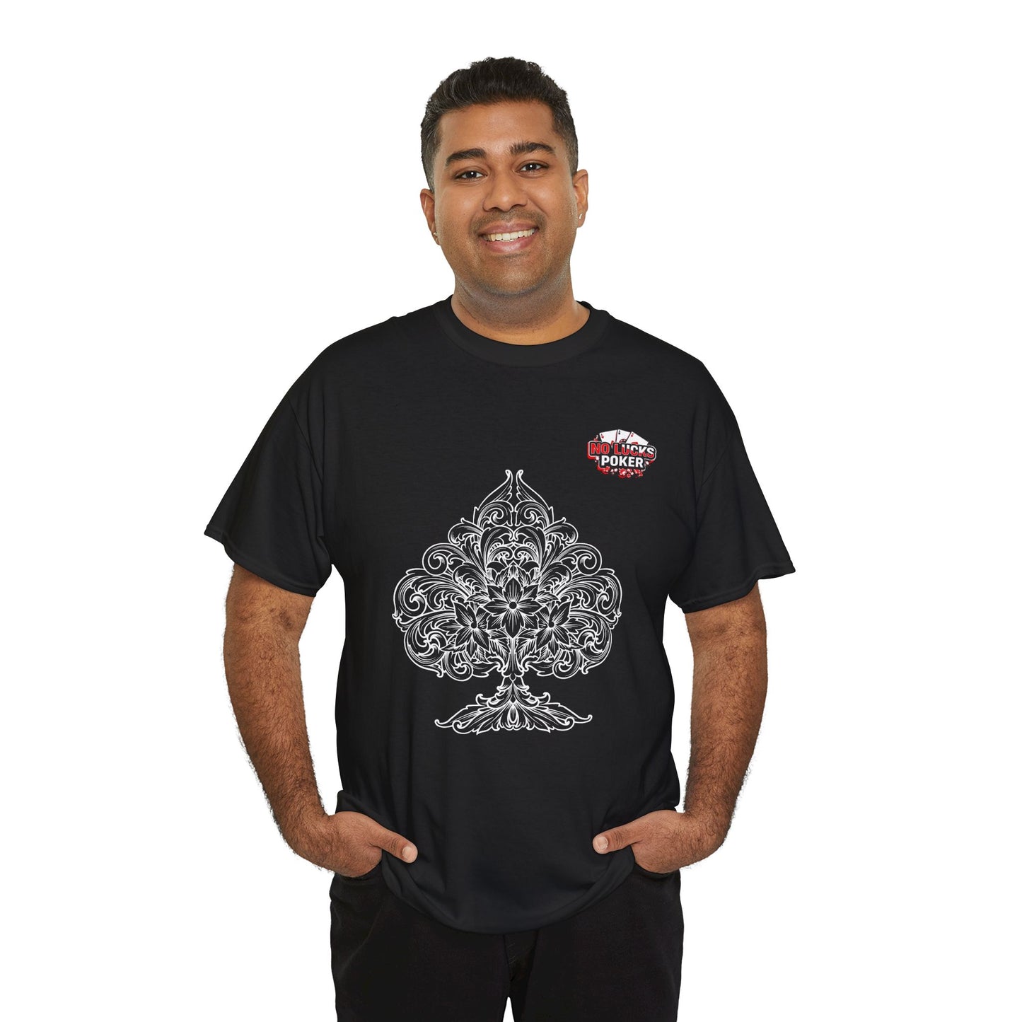 No Lucks Given – Spade Poker T-Shirt (Good Luck, All In)