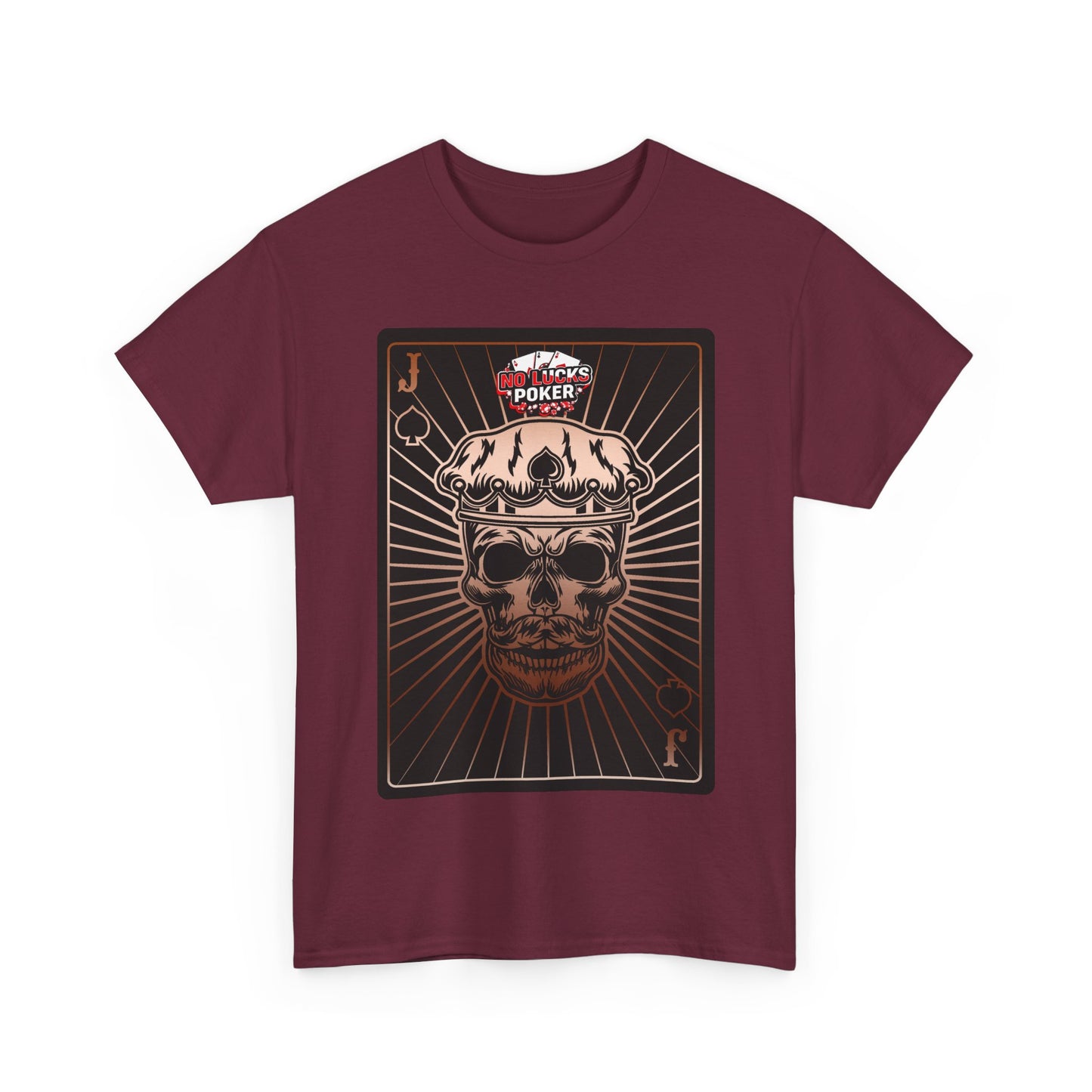 No Lucks Given – Jack Skull Crown of Spades Poker Tee (Copper Edition)