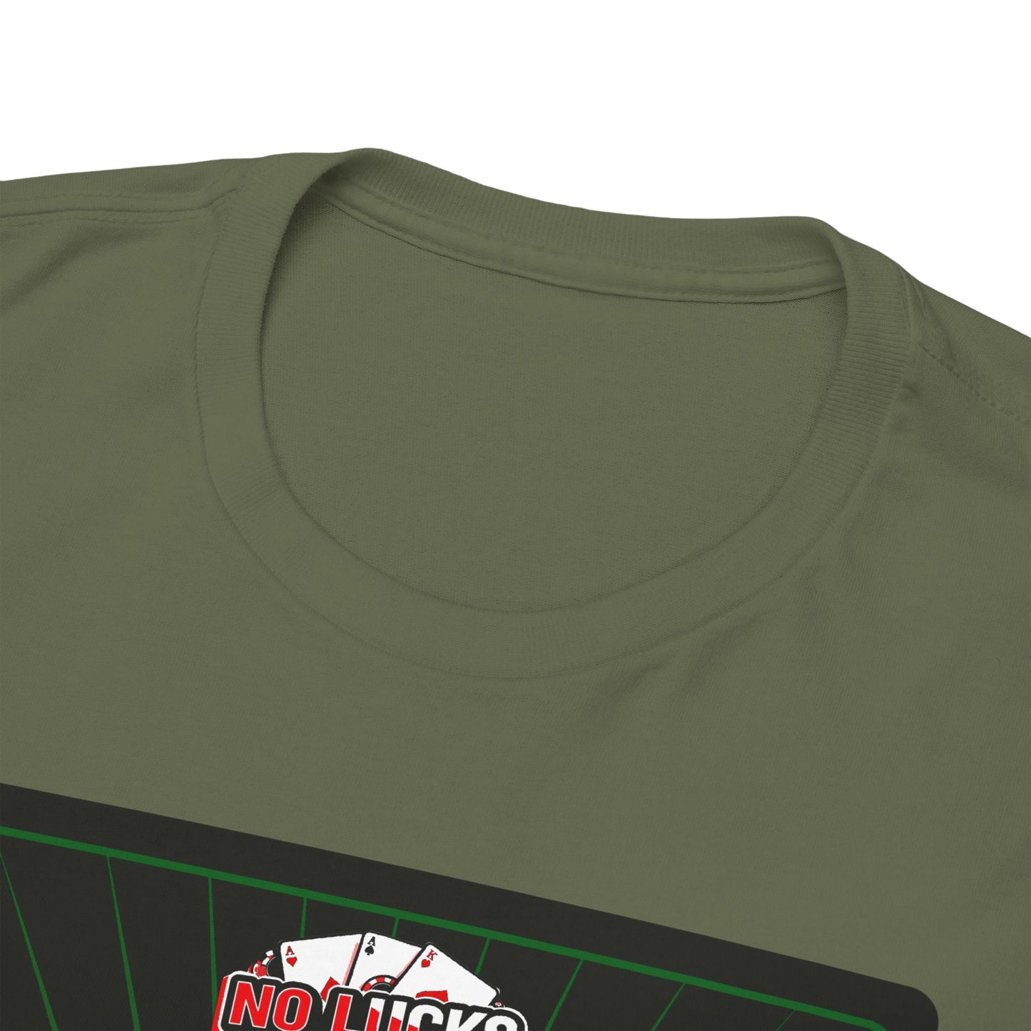 No Lucks Given – Jack Skull Crown Poker Tee (Green & Red Edition)