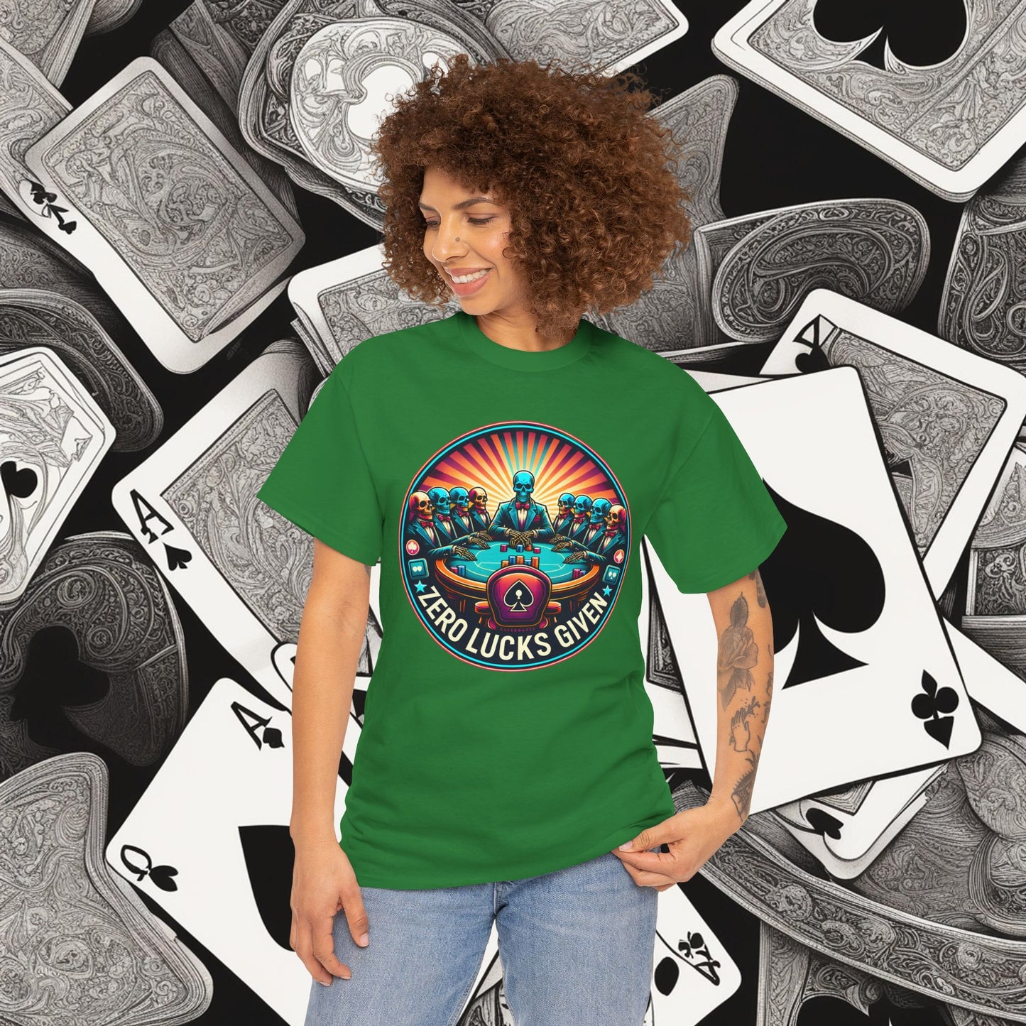 Zero Lucks Given unisex heavy cotton tee Poker Apparel