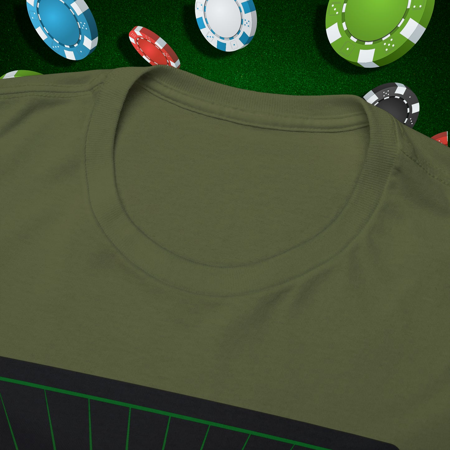 No Lucks Given Angry Jack of Hearts Green Red Poker T-Shirt Must have Good Luck All-in