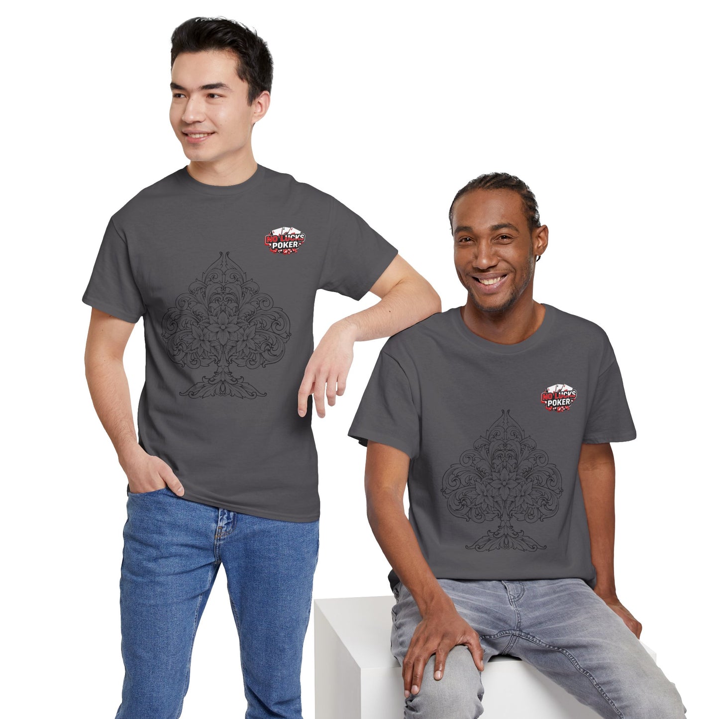 No Lucks Given – Spade Poker T-Shirt (Good Luck, All In)