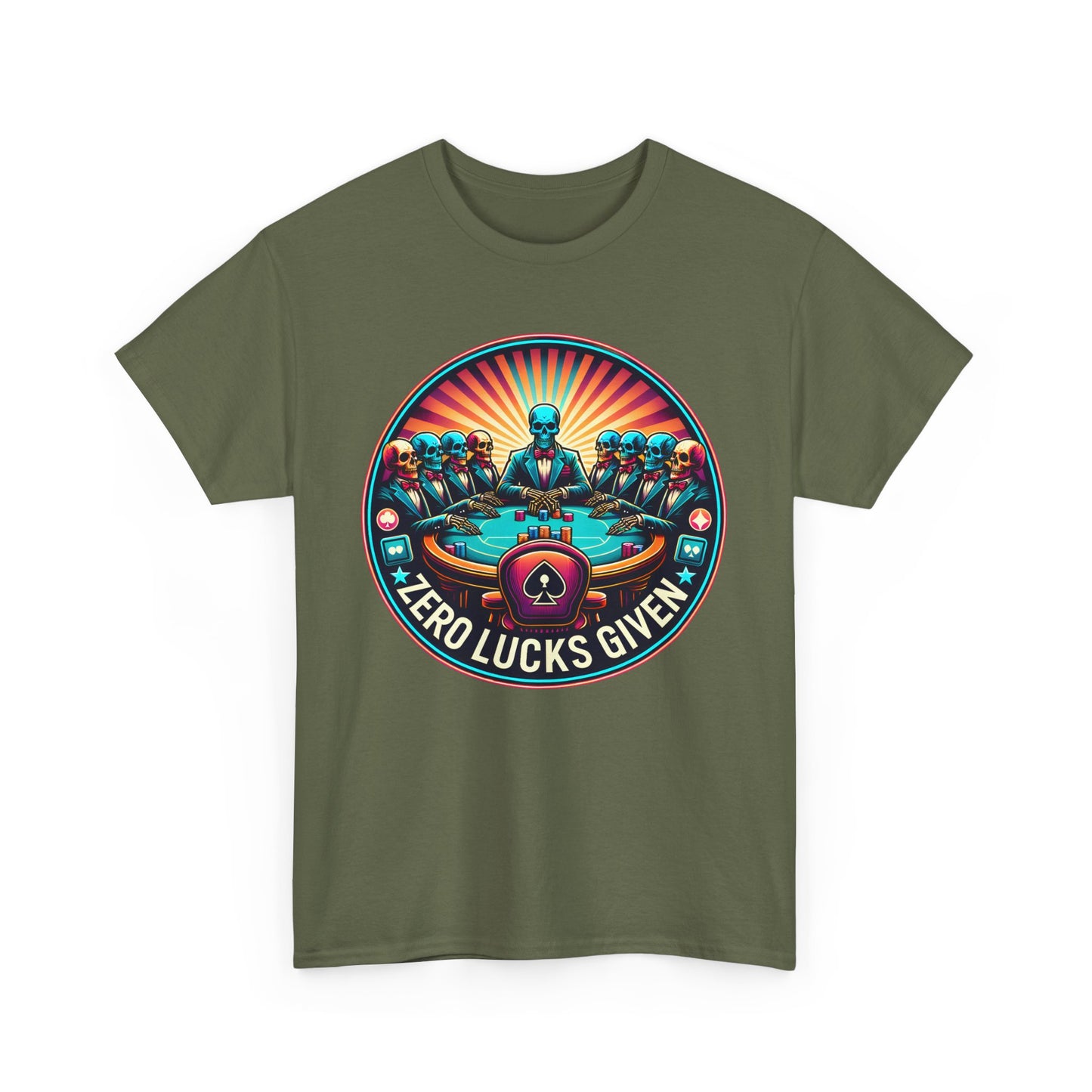 Zero Lucks Given unisex heavy cotton tee Poker Apparel