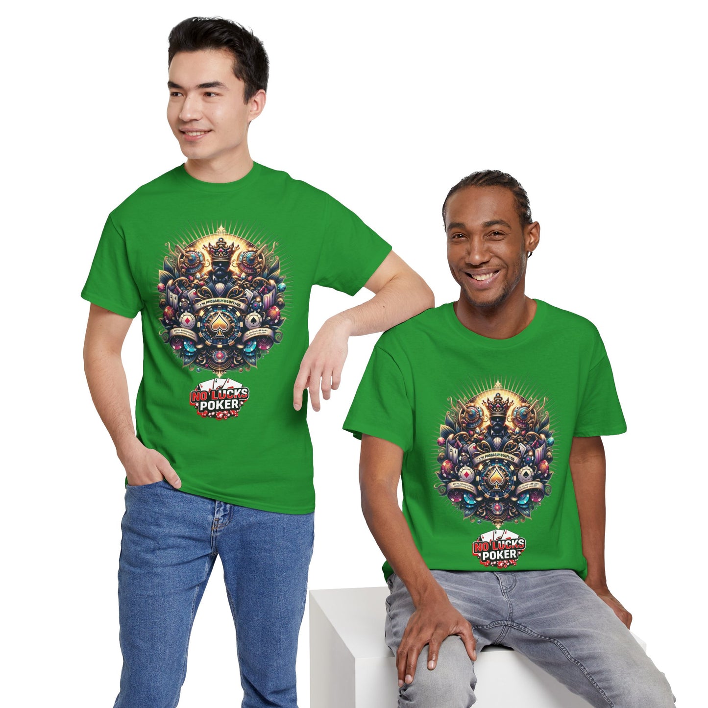 I'm Probably Bluffing unisex heavy cotton tee Poker Apparel