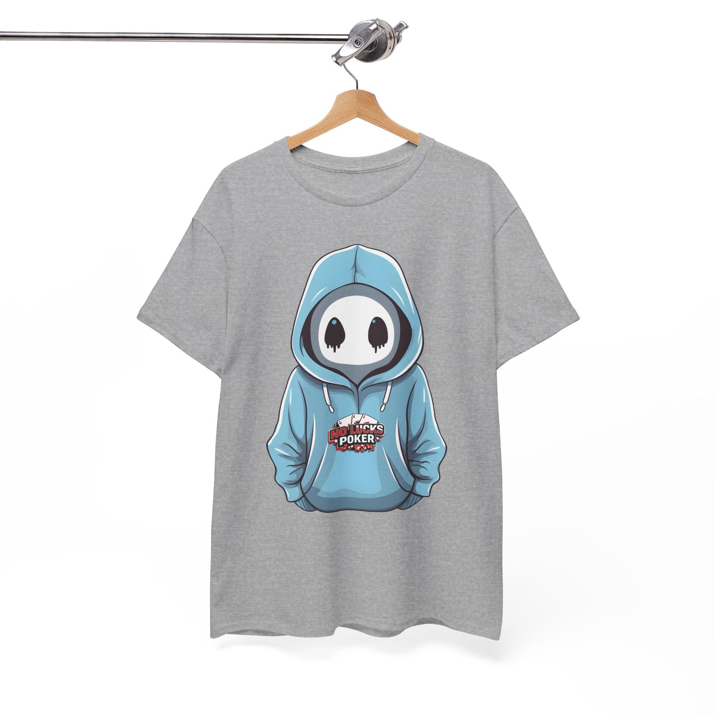 No Lucks Given – Mysterious Hoodie Player Poker Tee